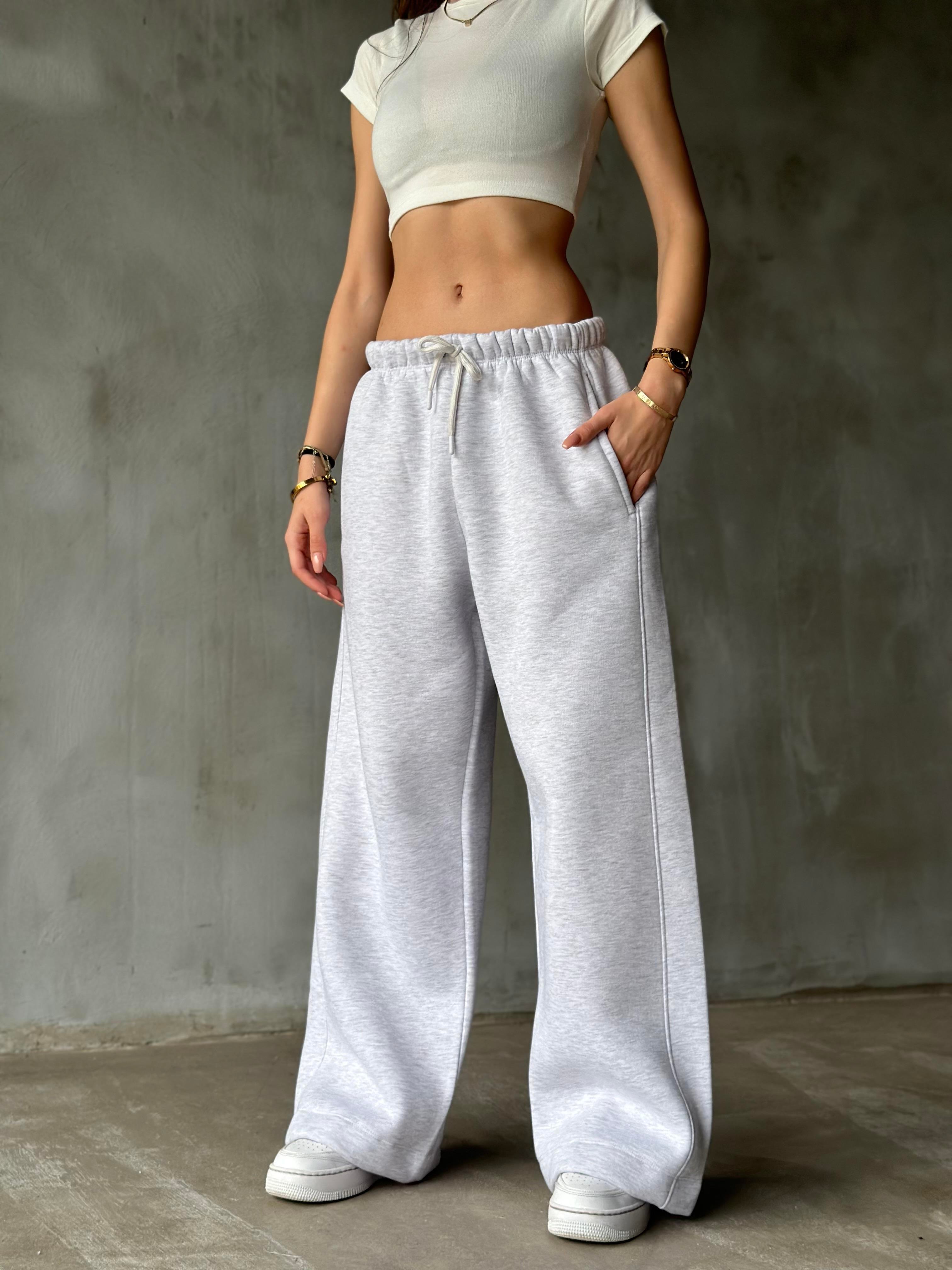 ZR Straight Fit Eşofman Altı - Gri - Dominatrend