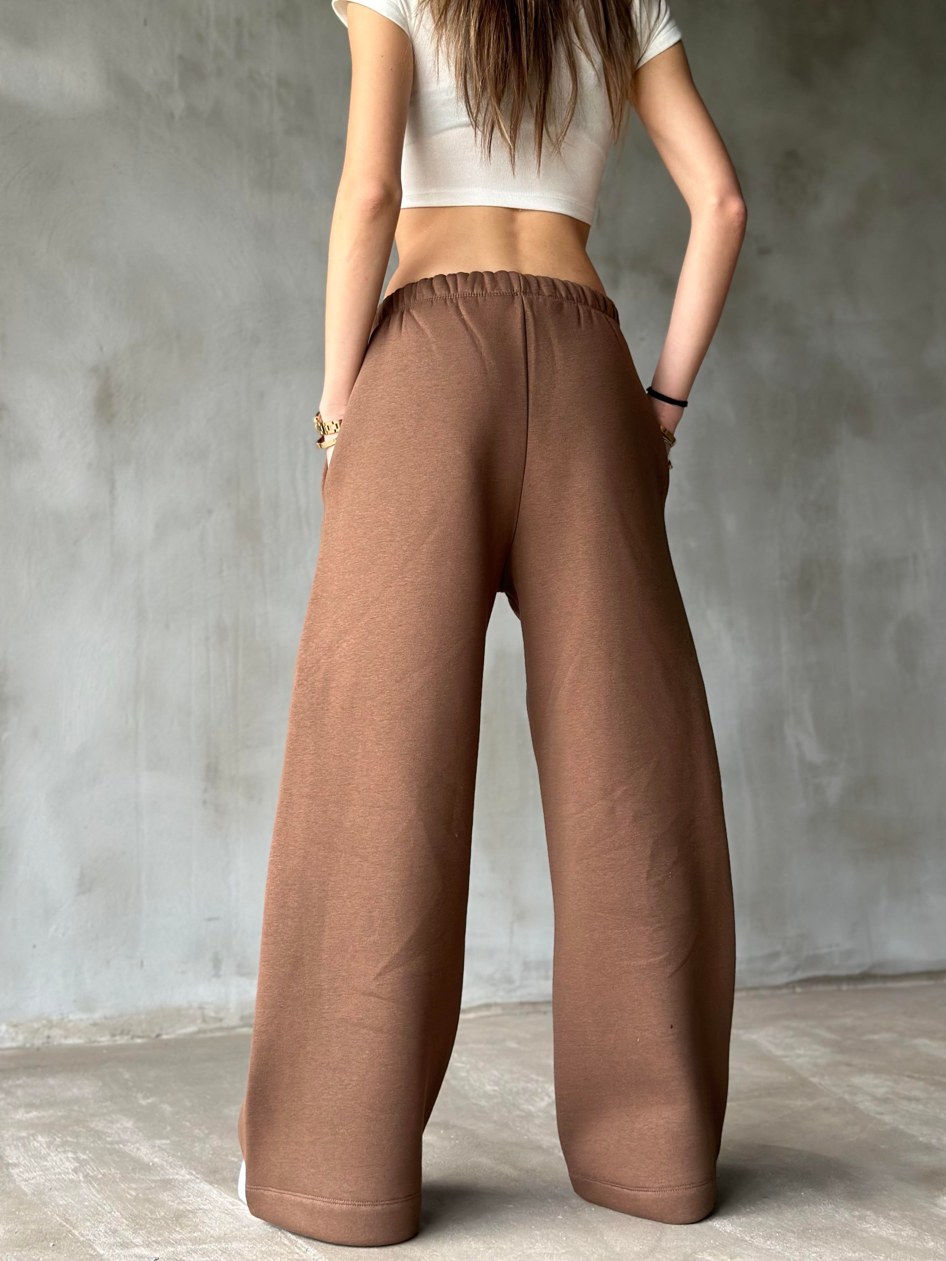 ZR Straight Fit Eşofman Altı - Kahverengi - Dominatrend