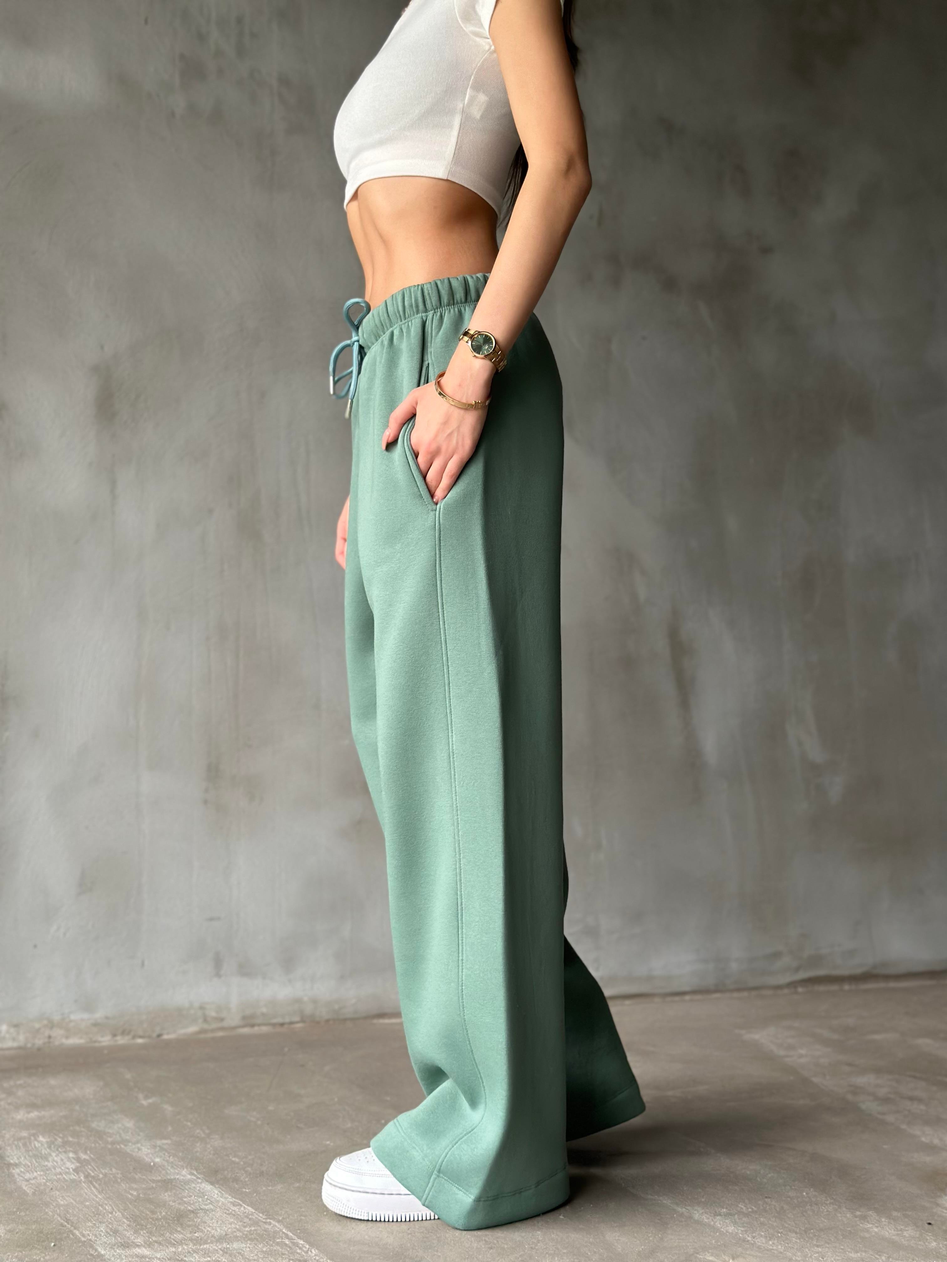 ZR Straight Fit Eşofman Altı - Yeşil - Dominatrend