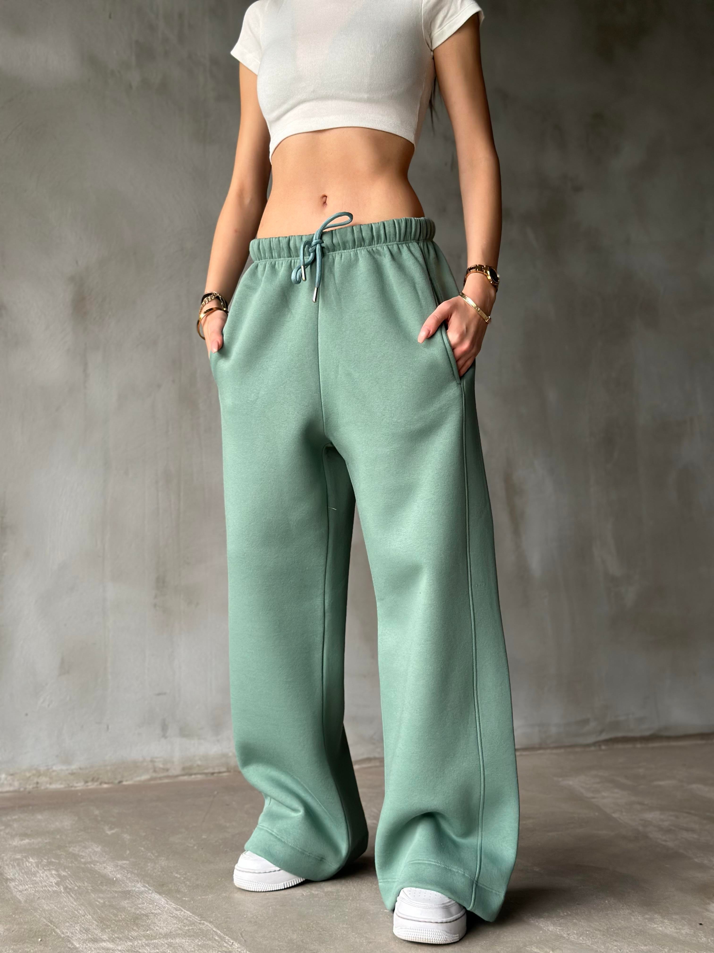ZR Straight Fit Eşofman Altı - Yeşil - Dominatrend
