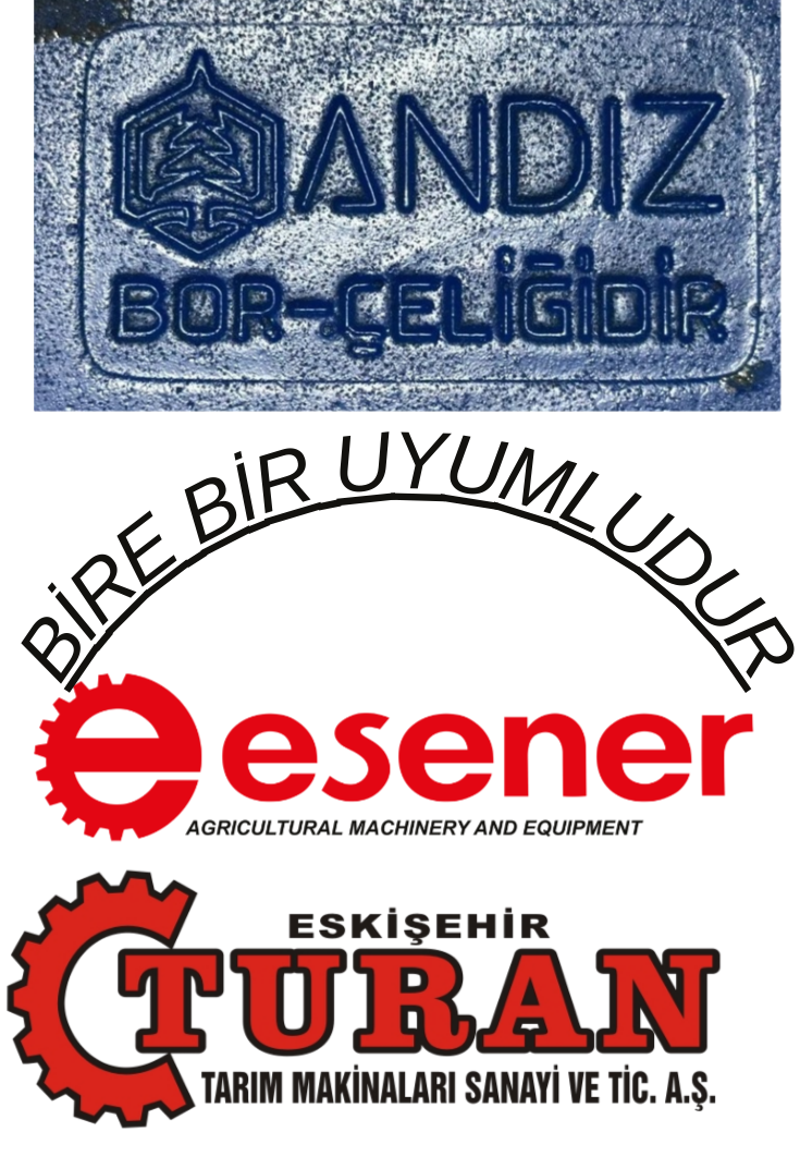 ANDIZ - ESENER ve TURAN PULLUK BIÇAĞI(3 DELİKLİ) 