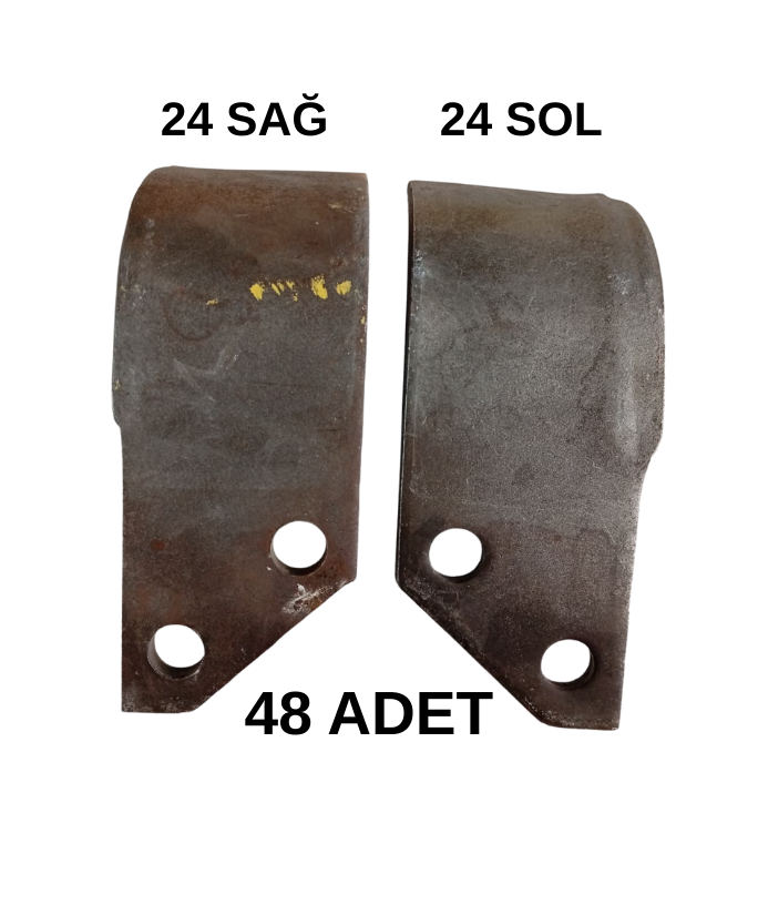 ANDIZ - PANCAR ARAÇAPA BIÇAĞI - (YURDUSAR, TORUNOĞLU,ALTINÖRS ve HİSARLAR UYUMLU) - 48 ADET(24 Sağ - 24 Sol) 