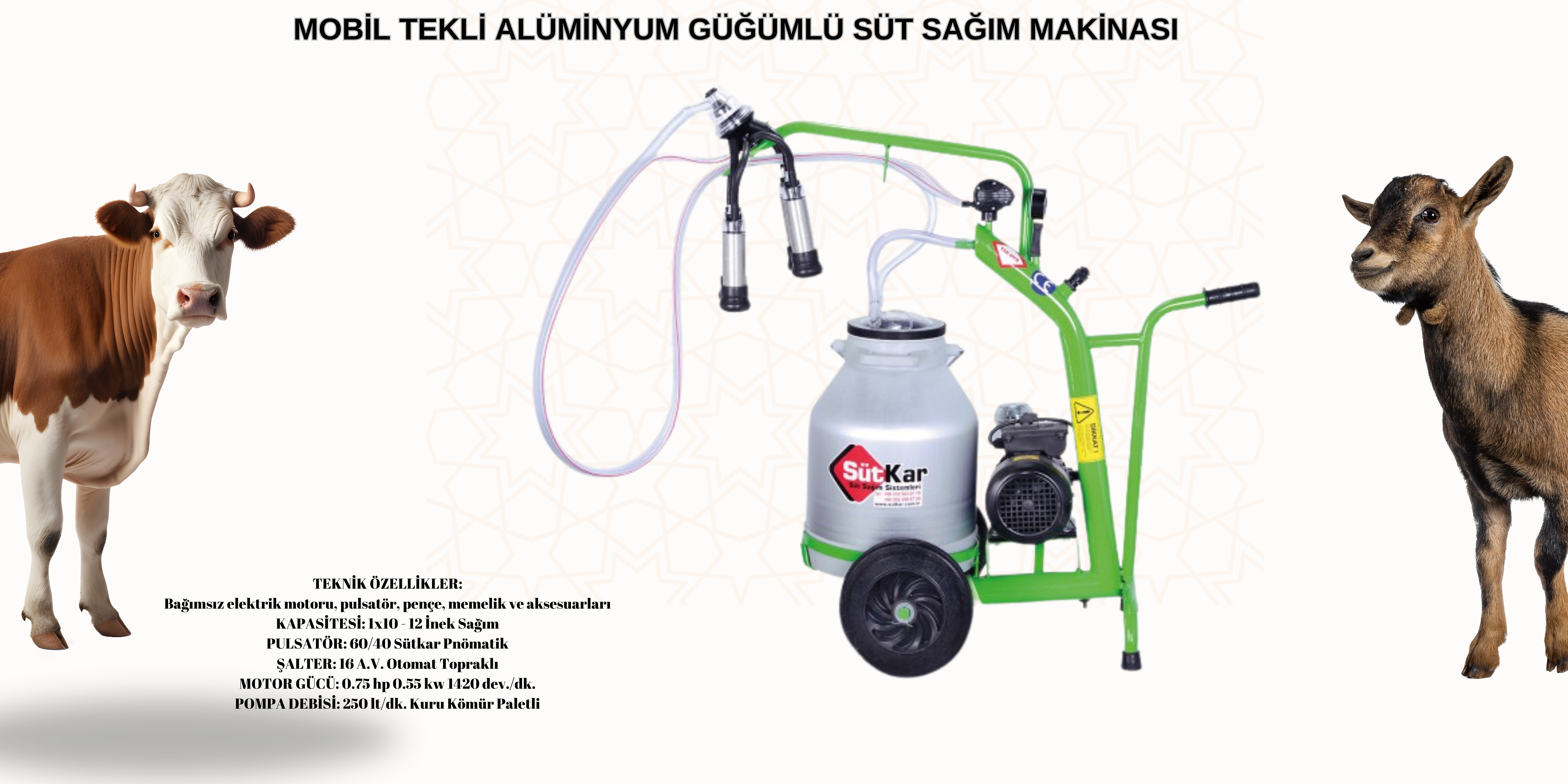 MOBİL TEKLİ ALÜMİNYUM GÜĞÜMLÜ SÜT SAĞIM MAKİNASIMOBİL TEKLİ ALÜMİNYUM GÜĞÜMLÜ SÜT SAĞIM MAKİNASI
