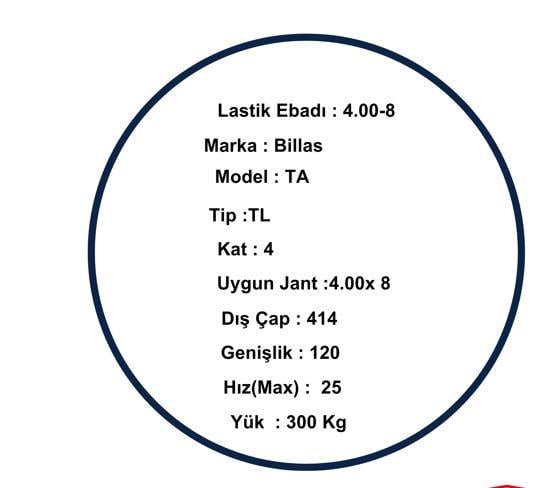 RÖMORK LASTİĞİ 4.00/8 BL 110 TA 4 KAT RÖMORK LASTİĞİ 4.00/8 BL 110 TA 4 KAT 