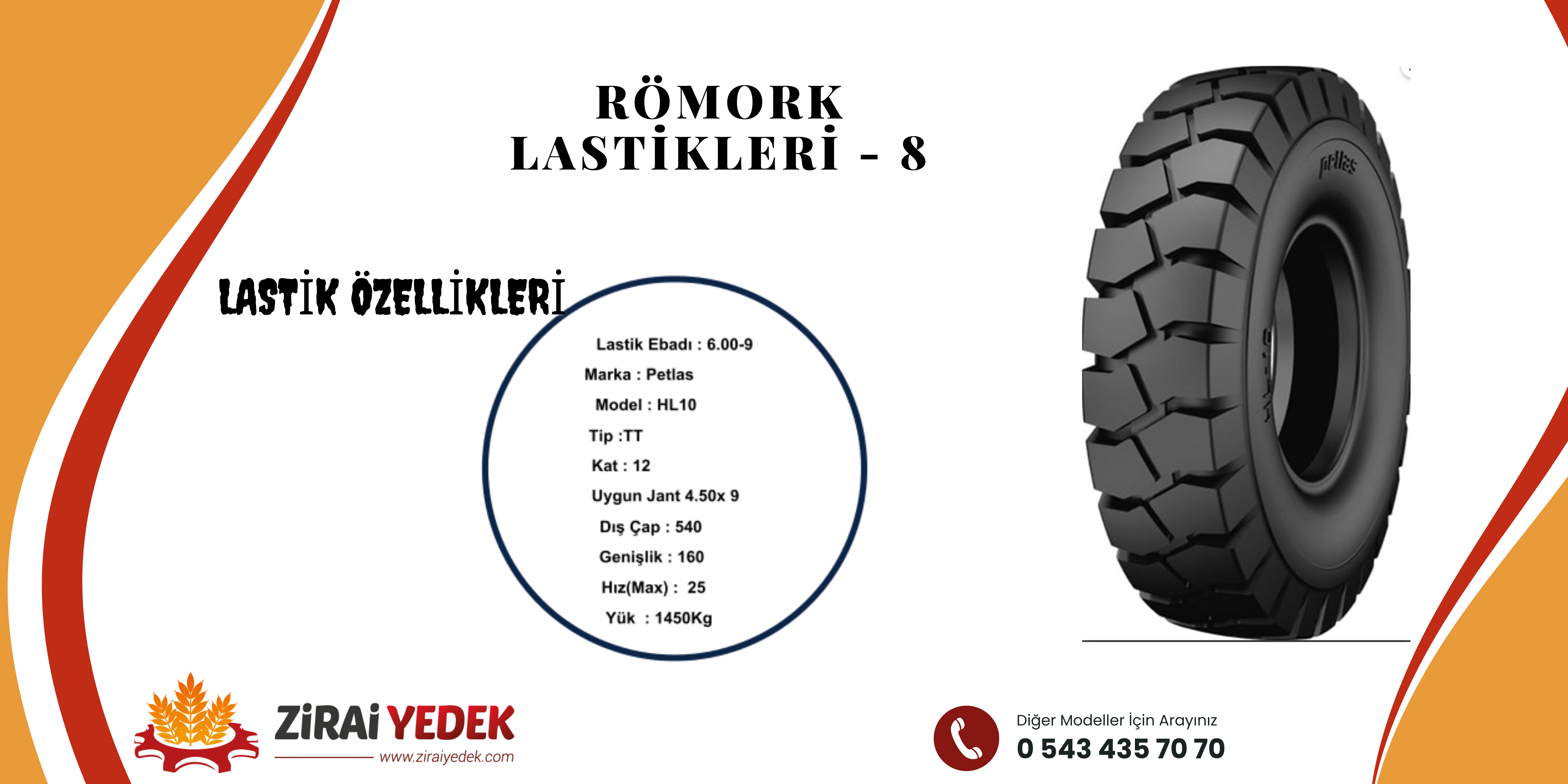 RÖMORK LASTİĞİ 6.00x9 FORKLİFT ROMORK 12 KAT PETLASRÖMORK LASTİĞİ 6.00x9 FORKLİFT ROMORK 12 KAT PETLAS