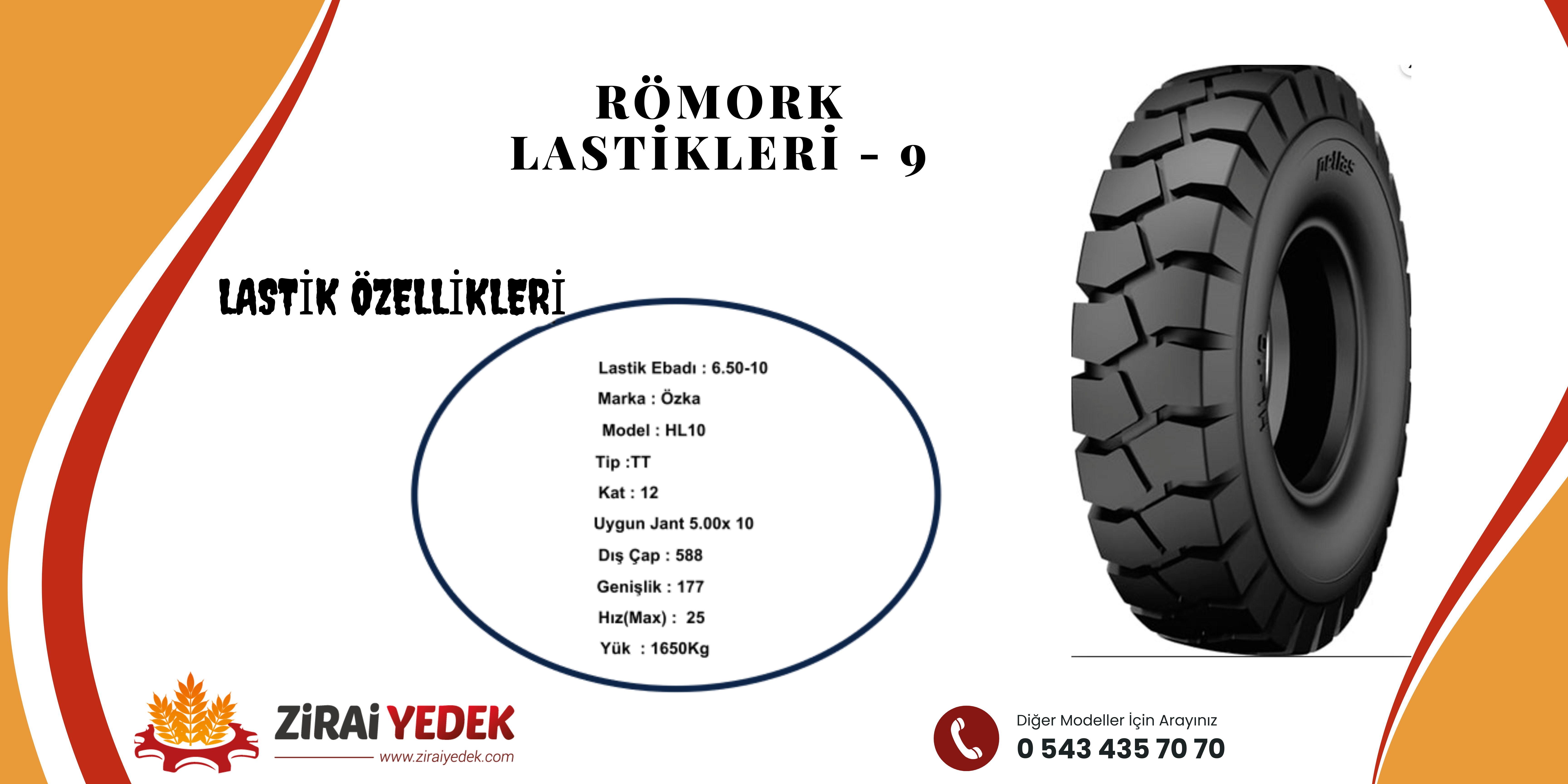 RÖMORK LASTİĞİ 6.50x10 FORKLİFT ROMORK 12 KAT ÖZKARÖMORK LASTİĞİ 6.50x10 FORKLİFT ROMORK 12 KAT ÖZKA