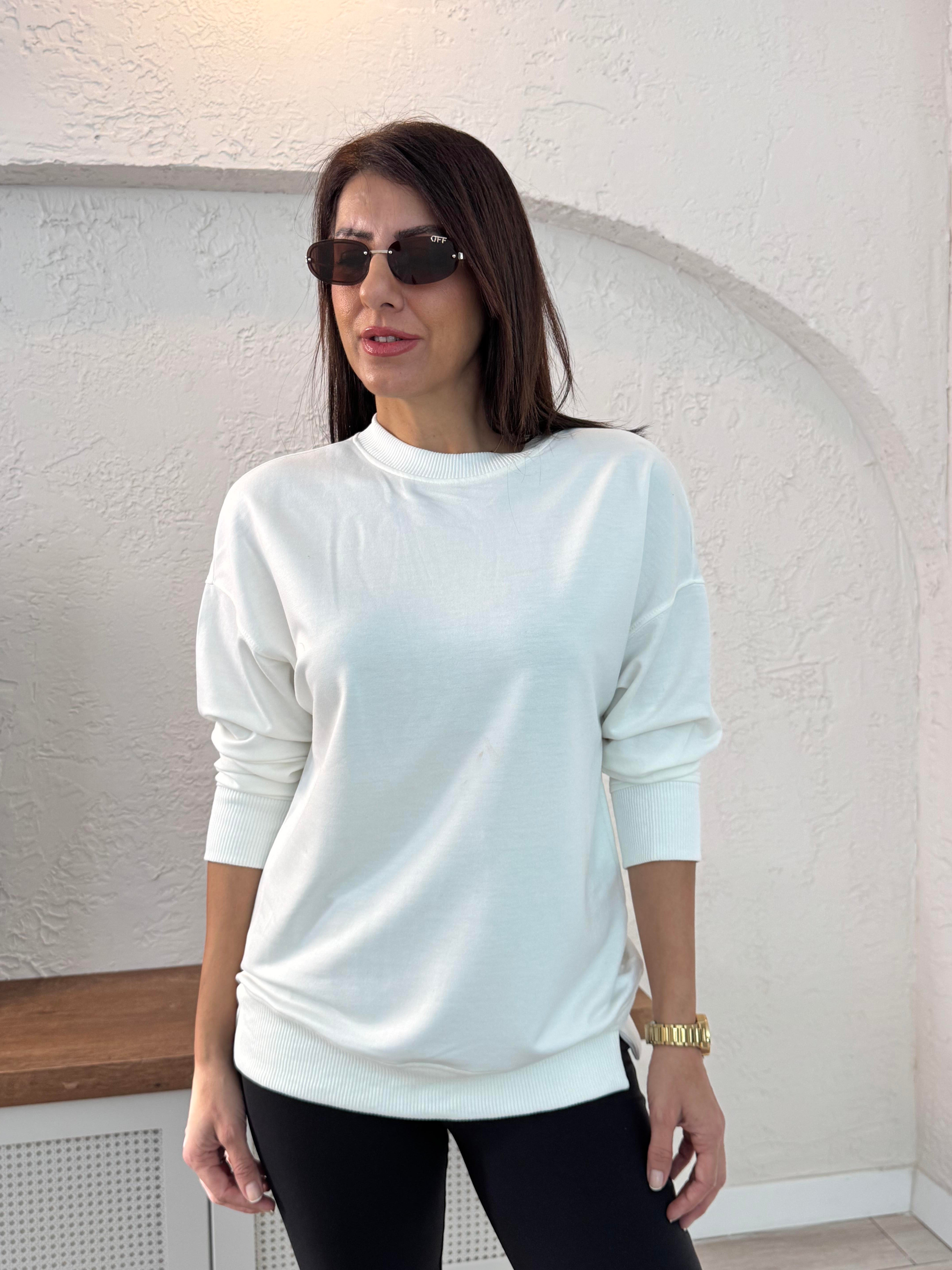 1.Sınıf Kalite Basic Sweat Beyaz