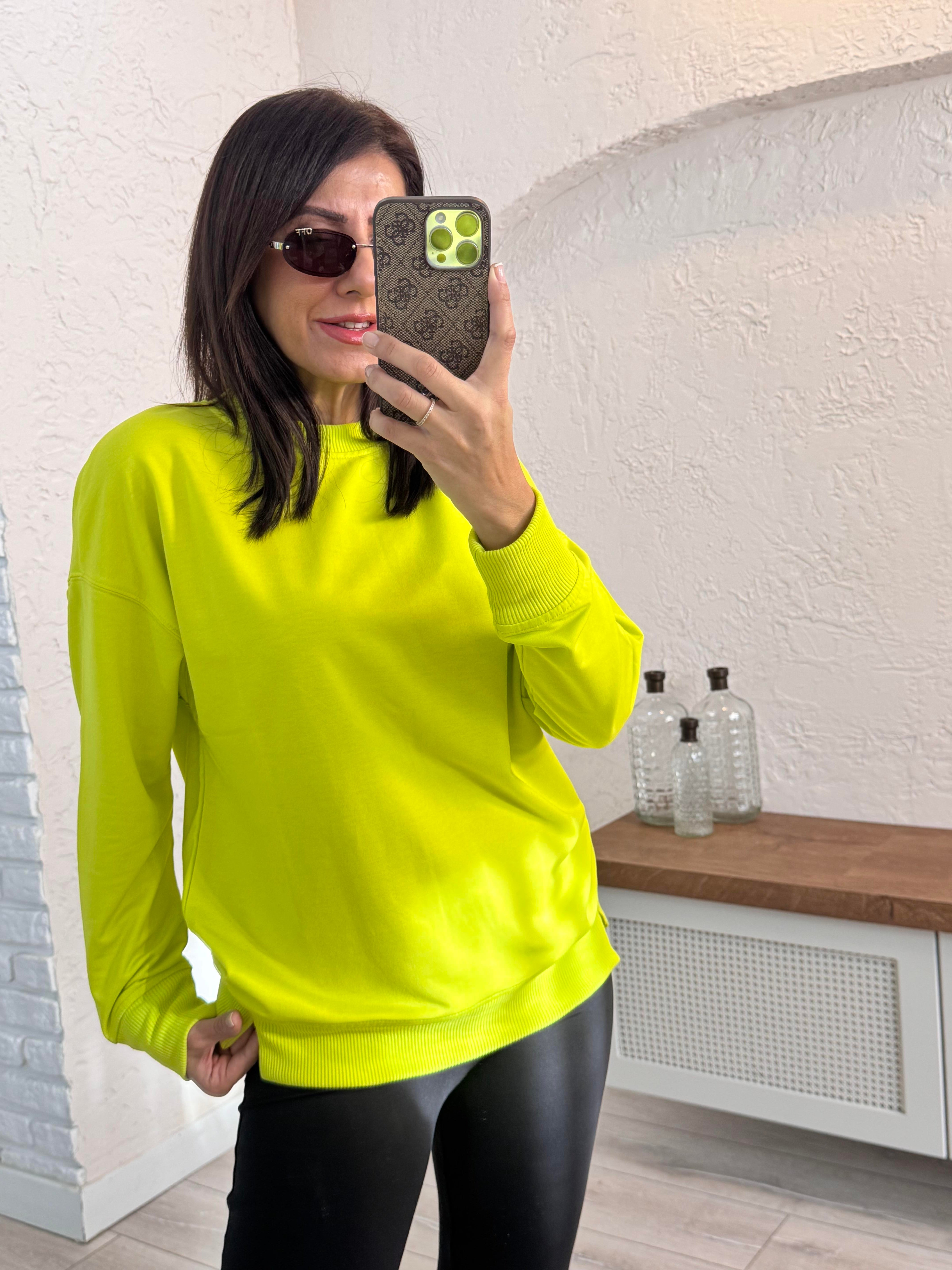 1.Sınıf Kalite Basic Sweat  Sarı