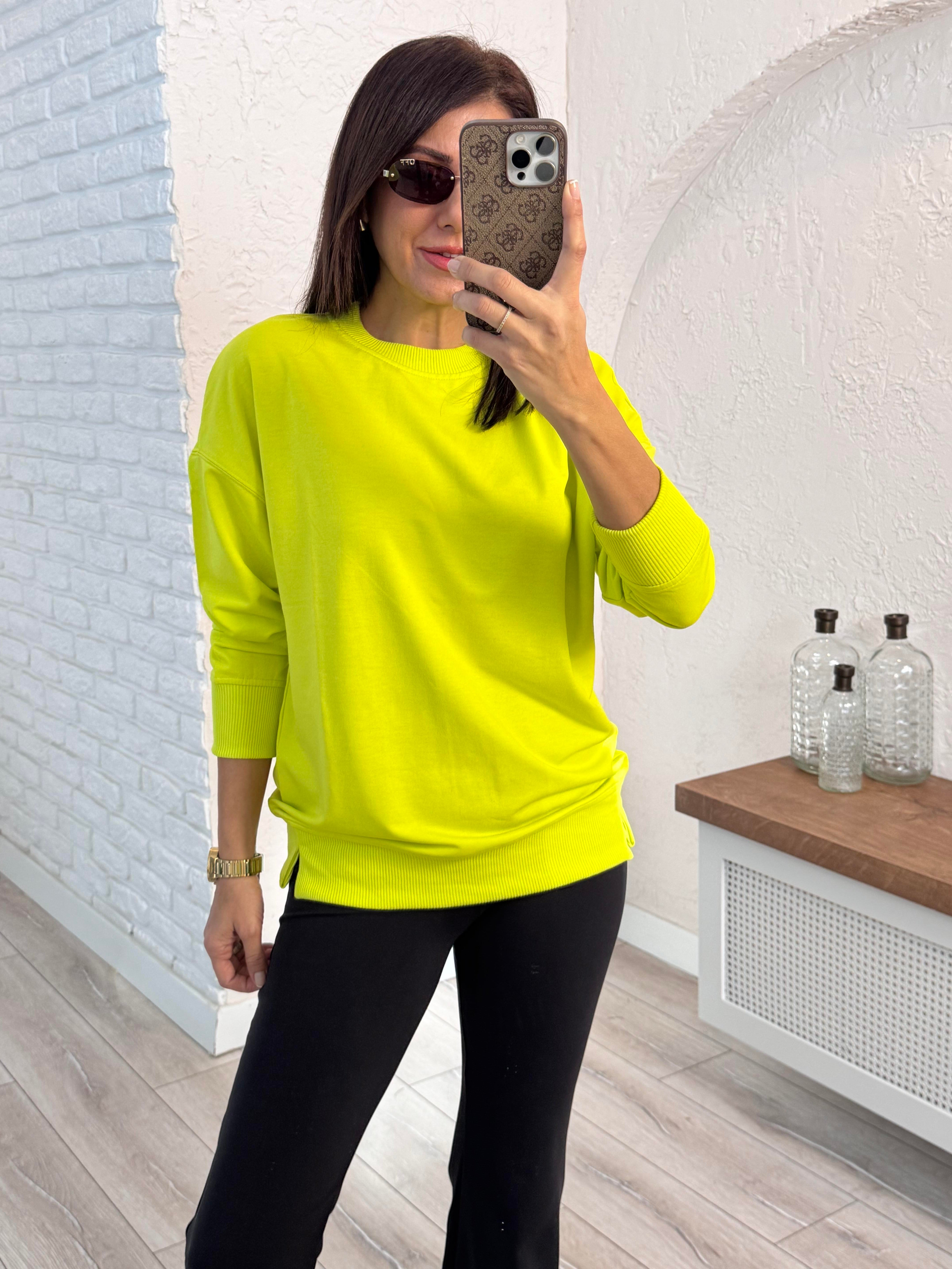 1.Sınıf Kalite Basic Sweat  Sarı