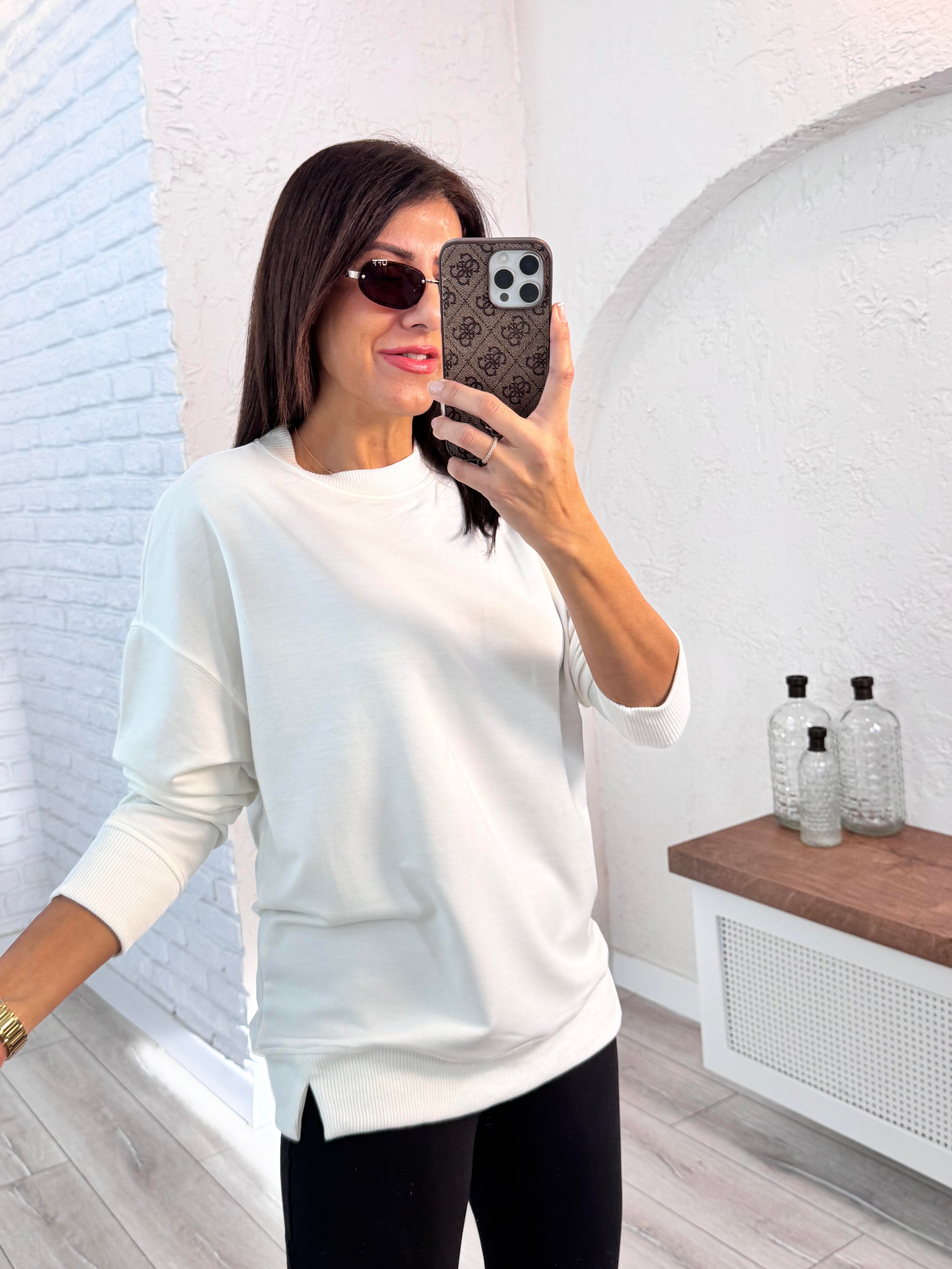 1.Sınıf Kalite Basic Sweat Beyaz