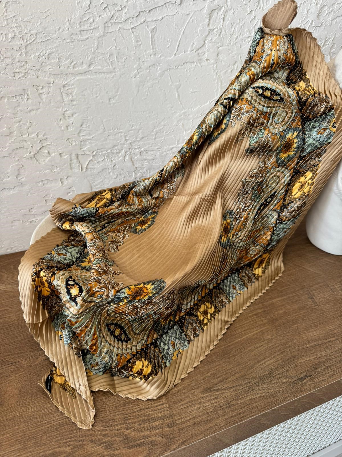 60*60 Pliseli Saten Fular