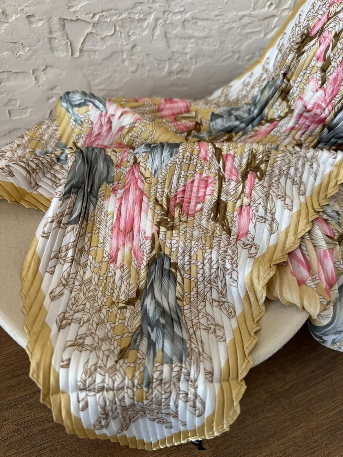 60*60 Pliseli Saten Fular