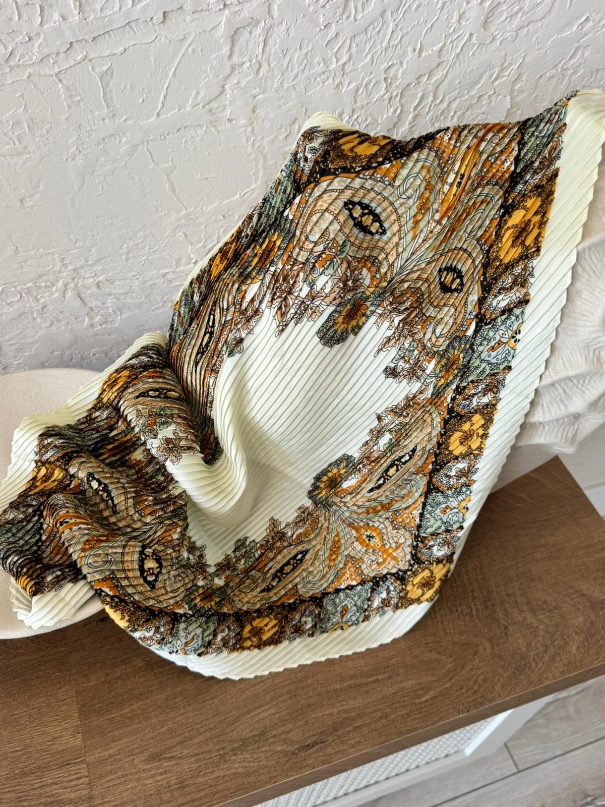 60*60 Pliseli Saten Fular