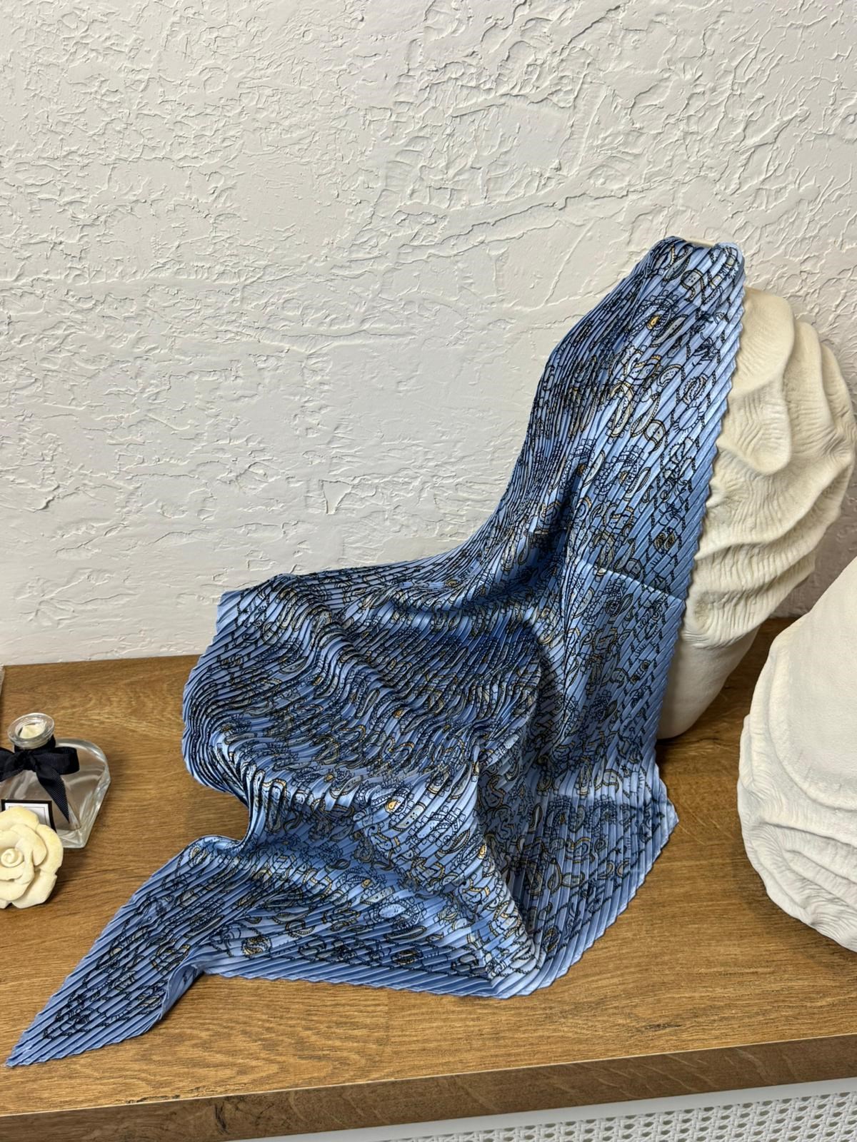 60*60 Pliseli Saten Fular