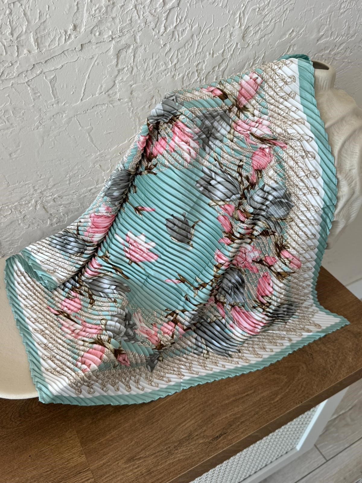 60*60 Pliseli Saten Fular