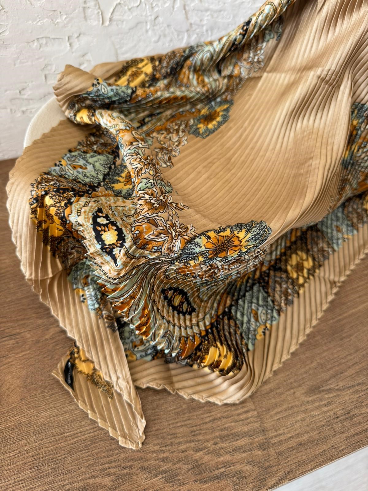 60*60 Pliseli Saten Fular