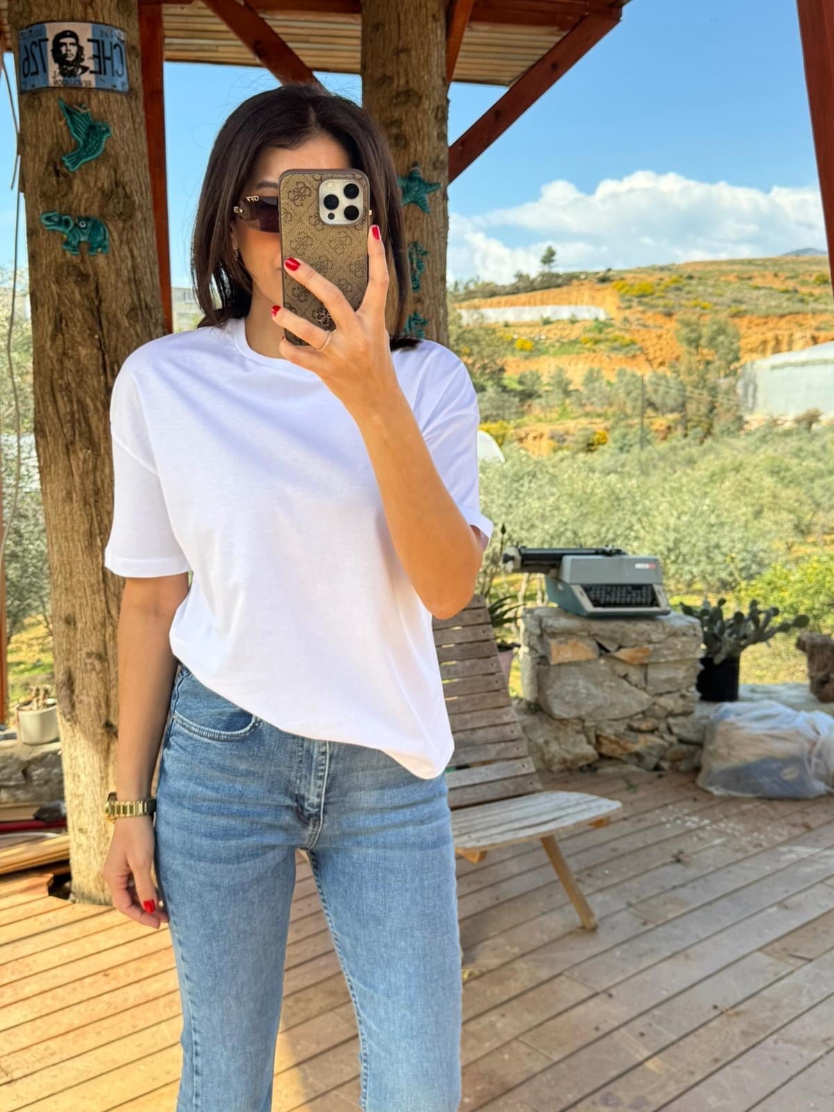 Basic Tshirt Koyu beyaz