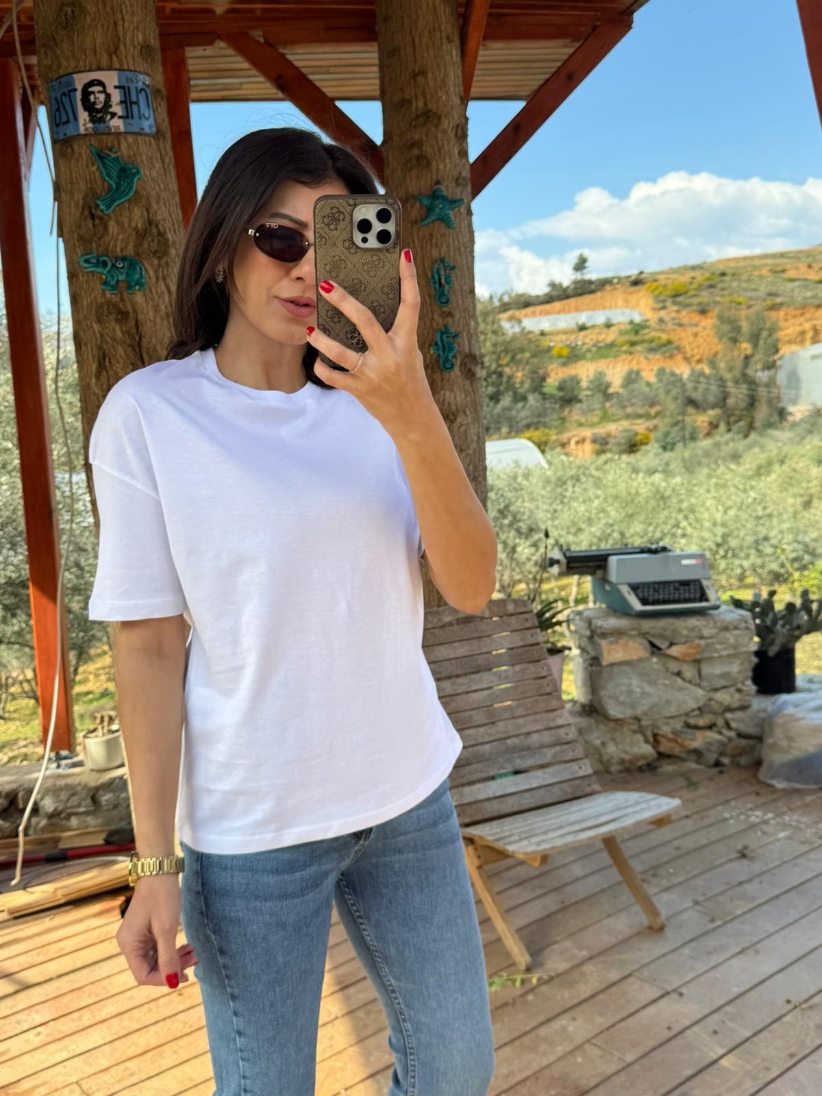 Basic Tshirt Koyu beyaz