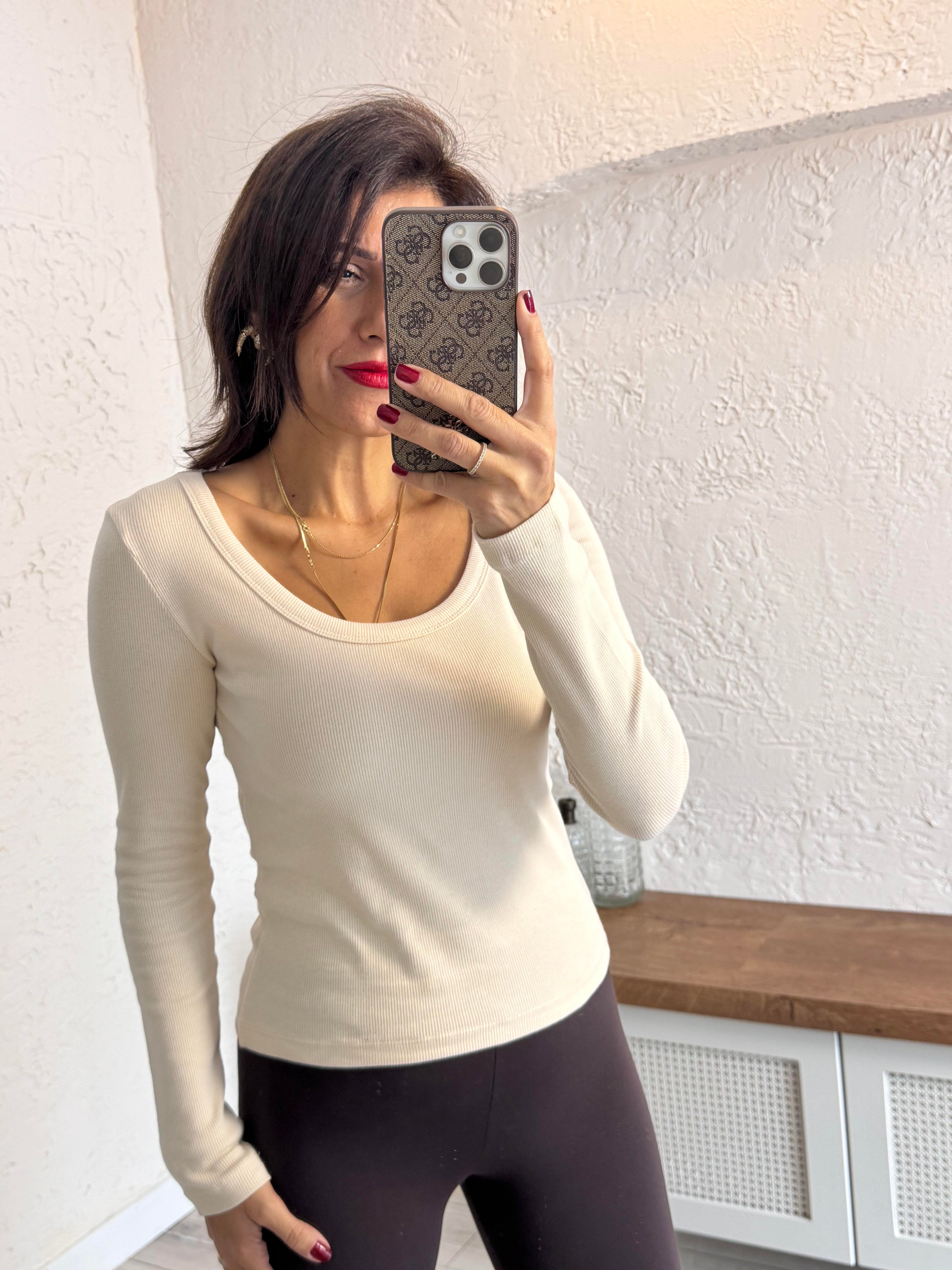 Bej U yaka Uzun Kol Fitilli Badi