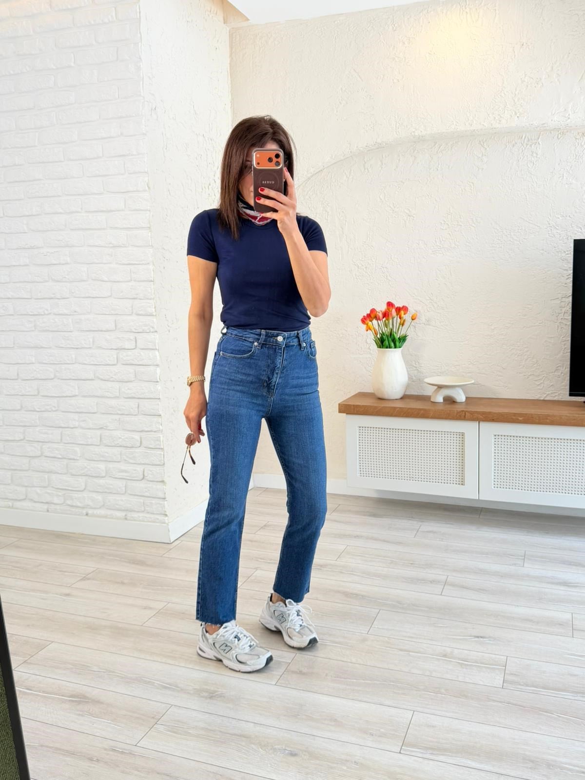 Bisiklet Yaka Düz Basic Badi Lacivert 