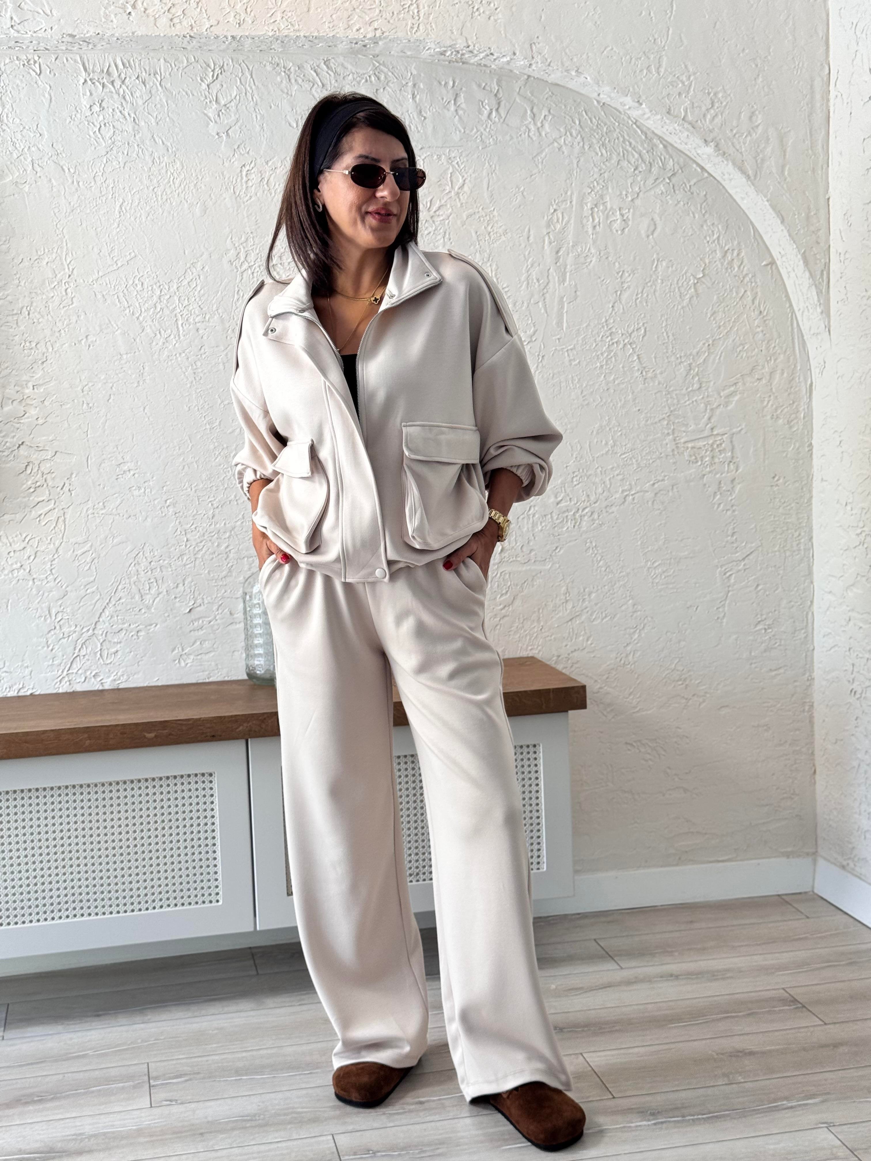 Bomber Beketli Takım Bej