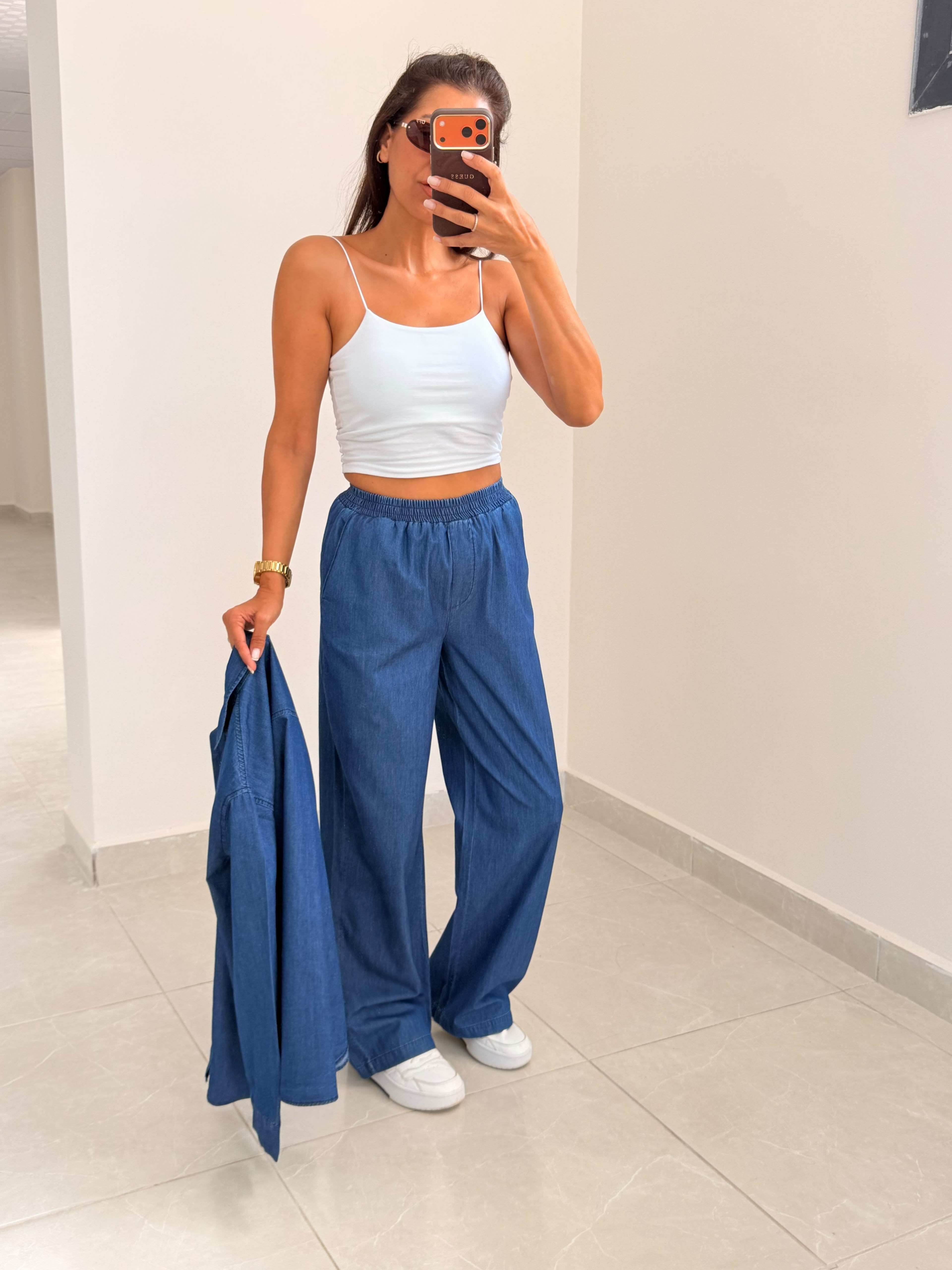 Cep Şekil Detaylı Dark Blue Takım