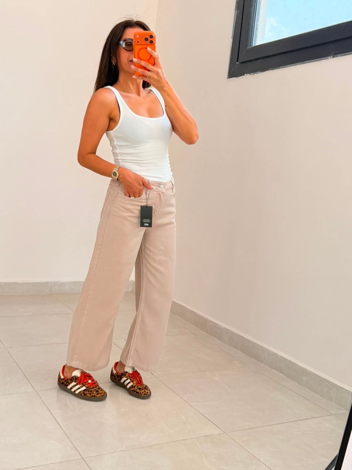 Culotte Tensel Kot Pantolon Bej
