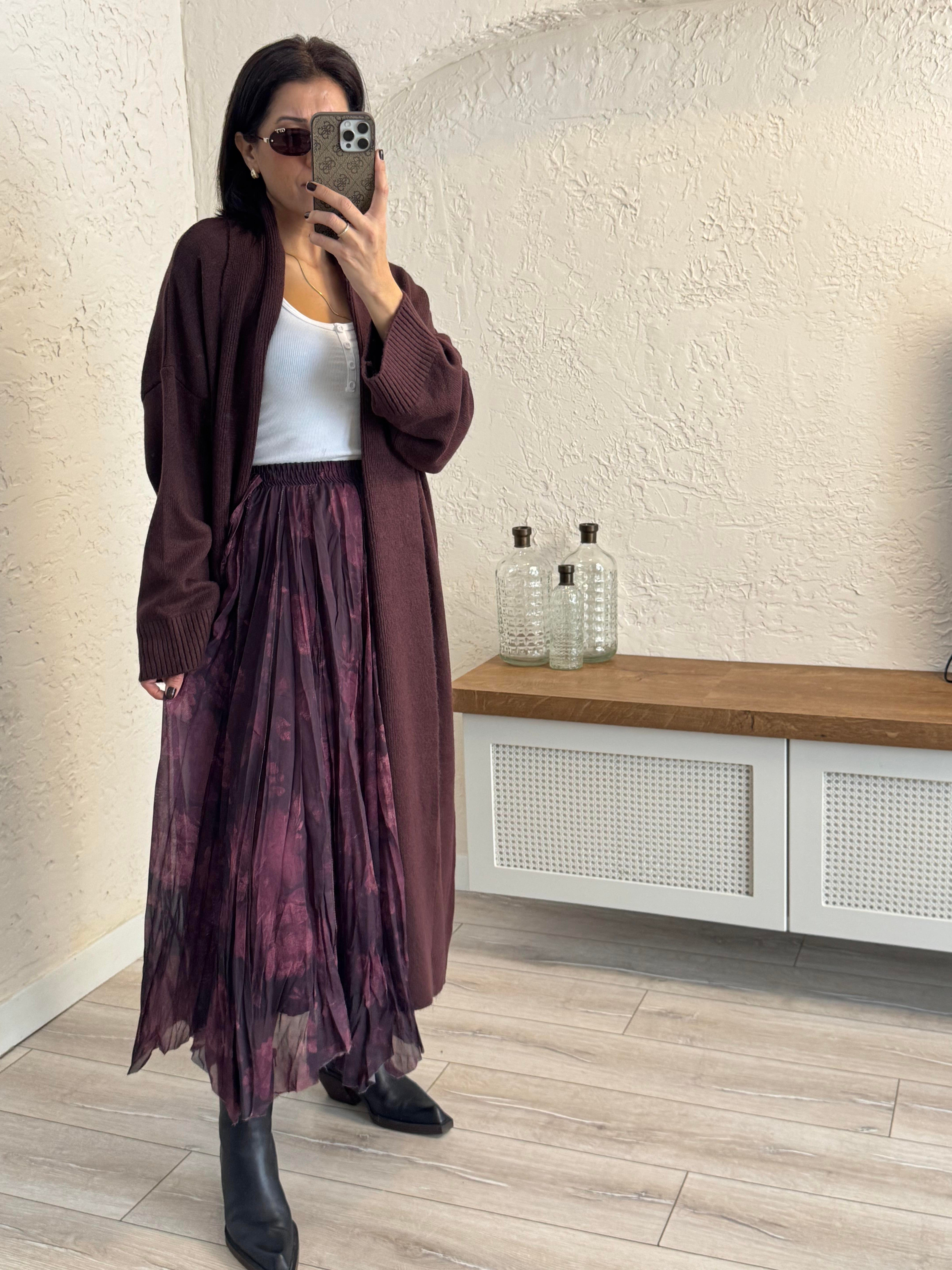 Desenki Etek Mürdüm 