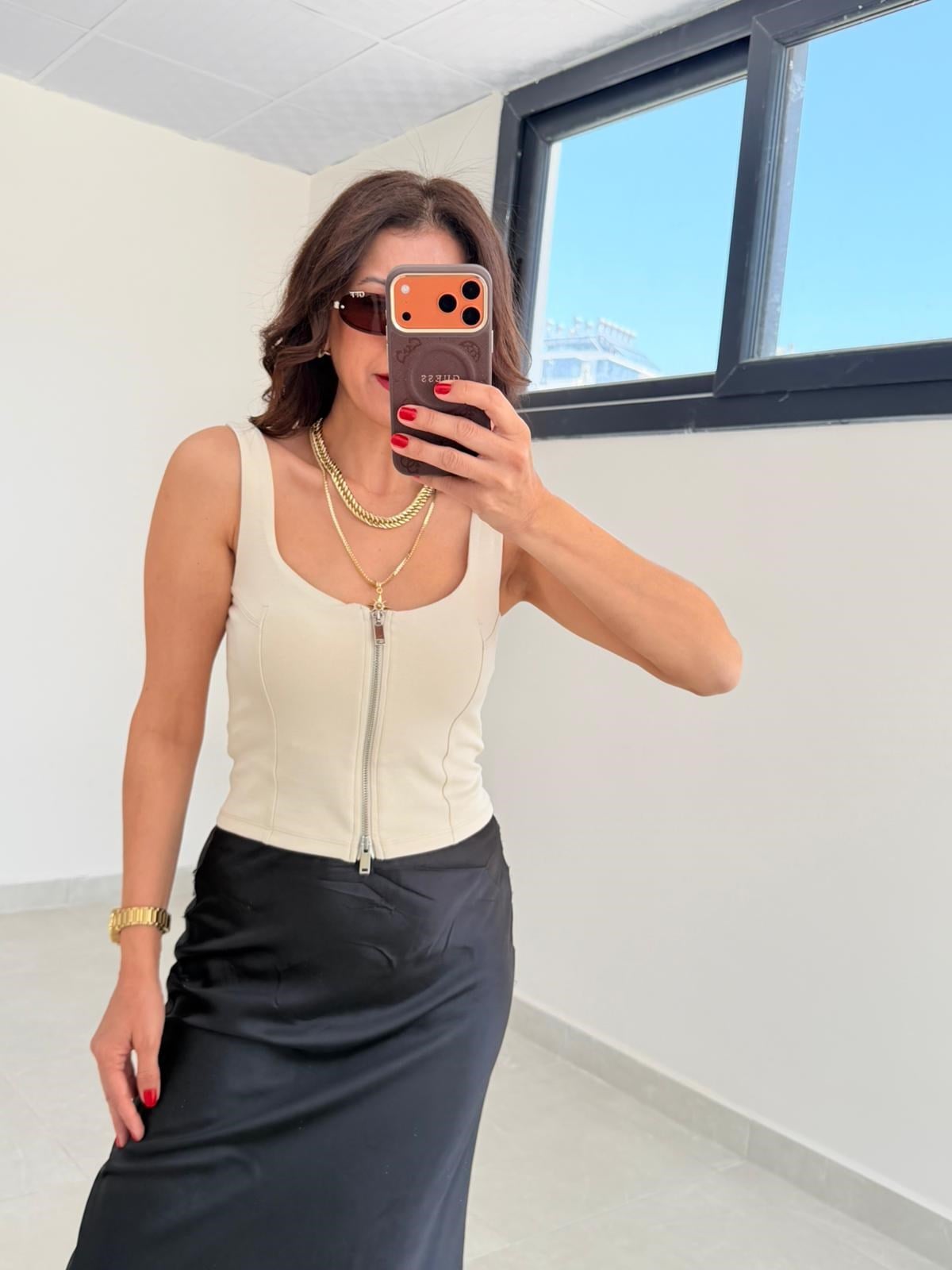 Fermuarlı Korse Top Taş 
