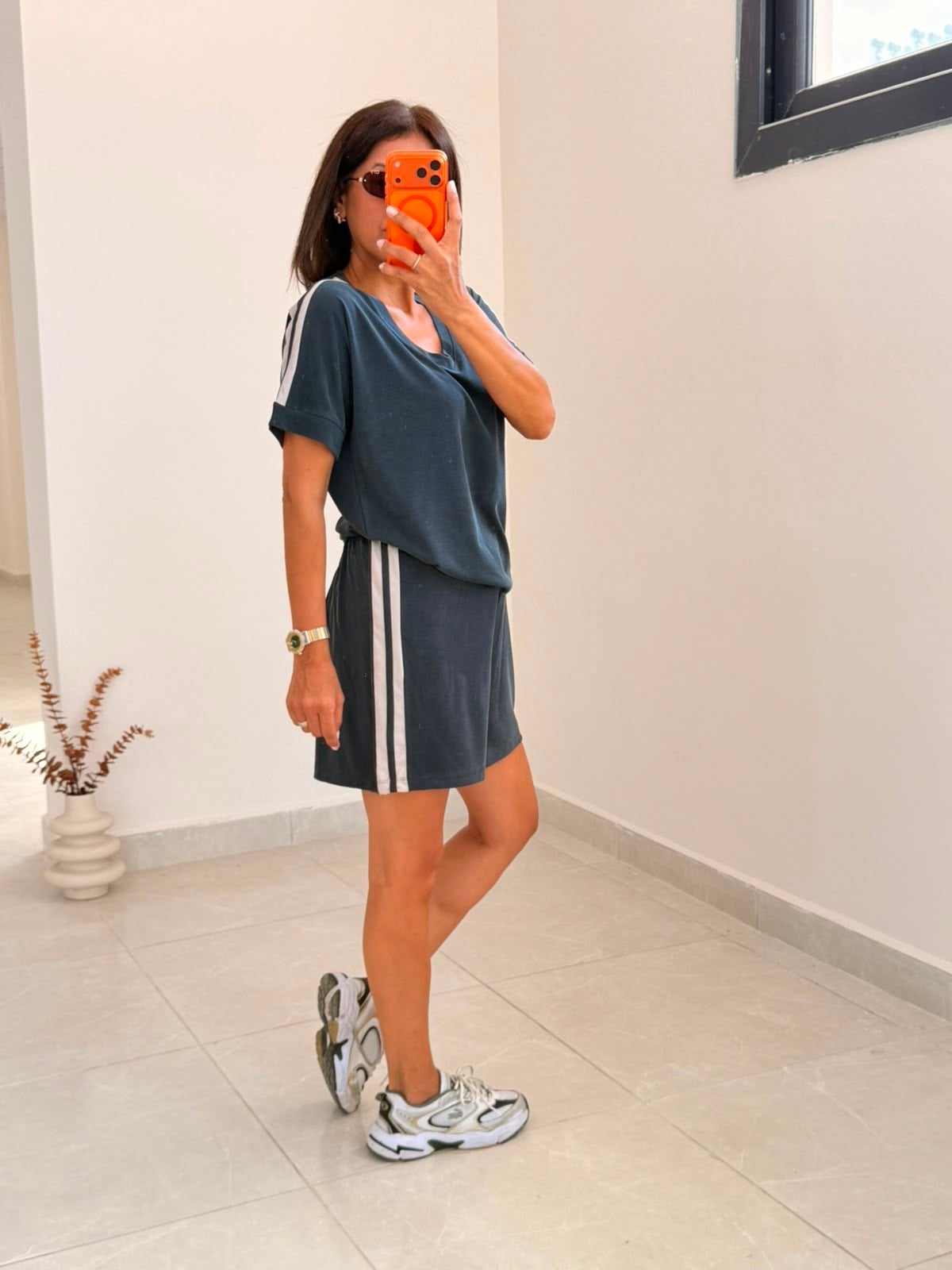 Garnili Şortlu Takım Siyah 