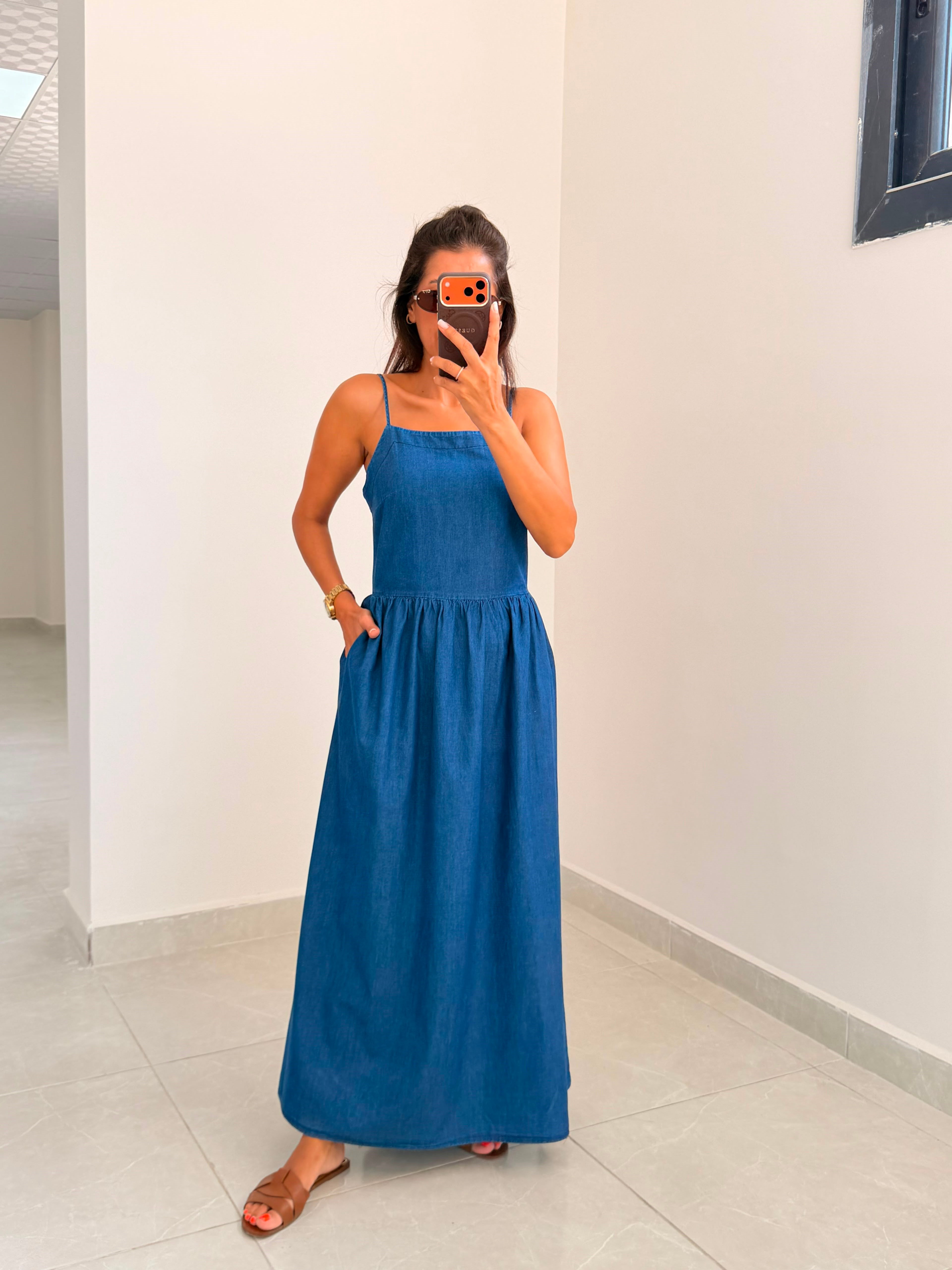 Gömlekli Jean Elbise Takım Dark Blue 