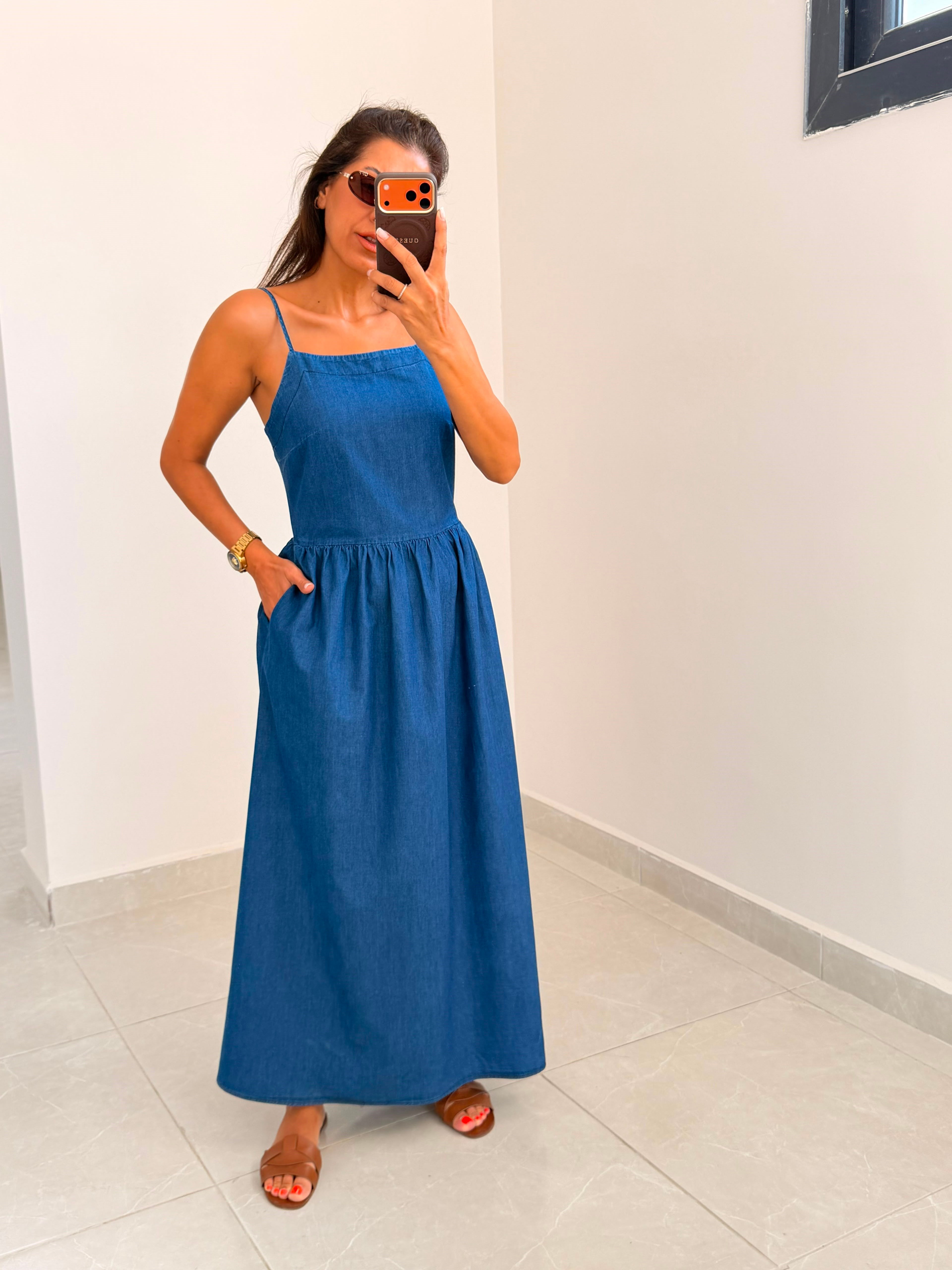 Gömlekli Jean Elbise Takım Dark Blue 