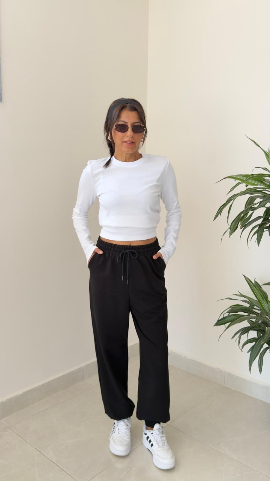 İki İplik Baggy Jogger Siyah
