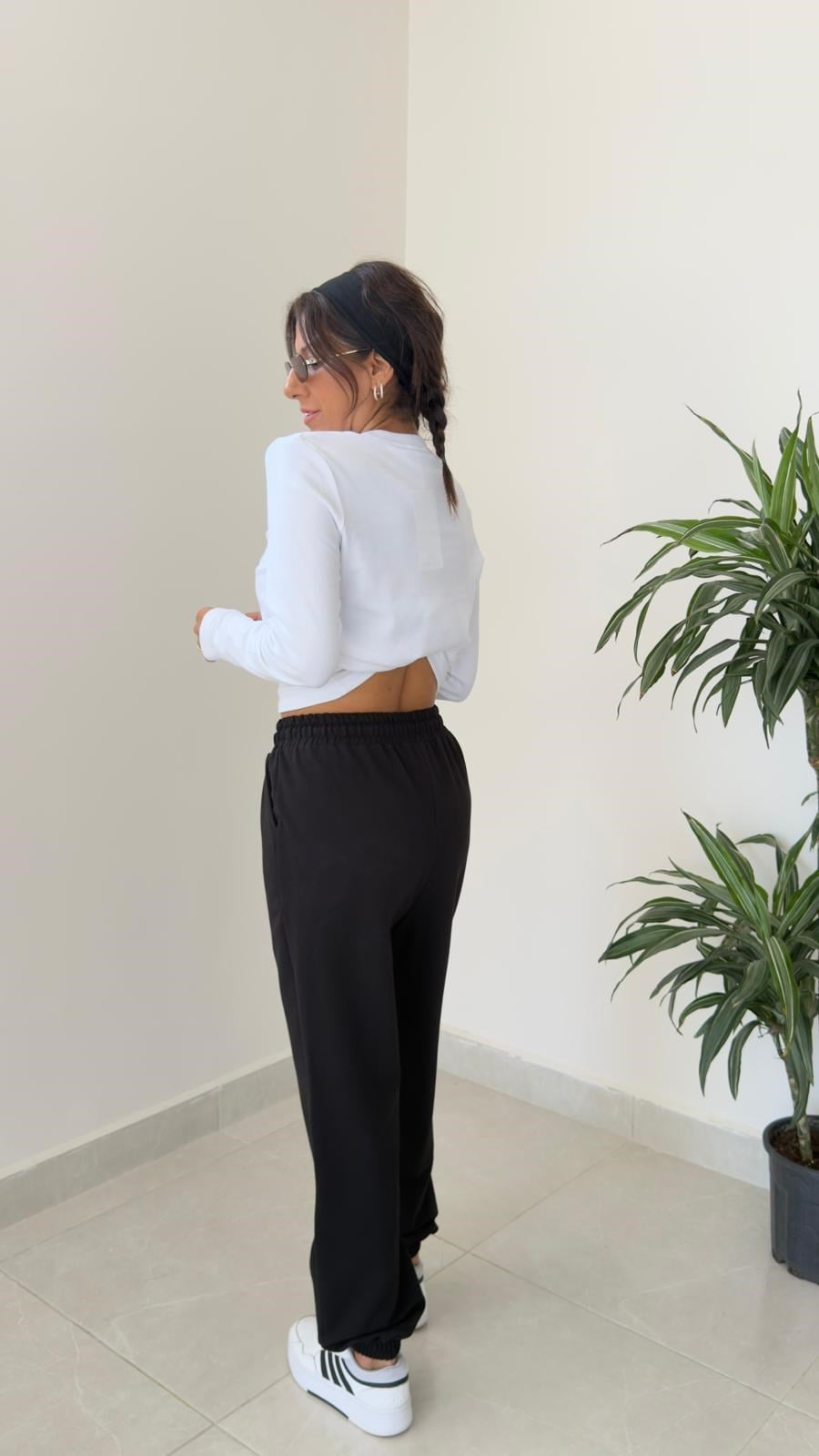 İki İplik Baggy Jogger Siyah