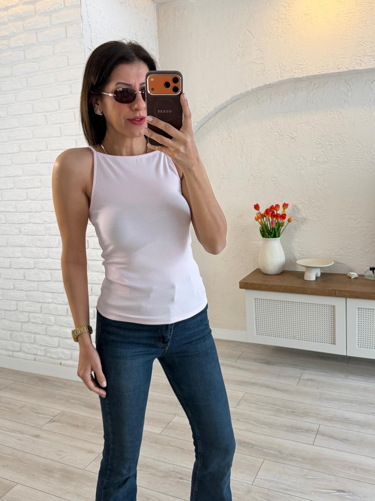 Kayık Yaka Bluz Şeker Pembe