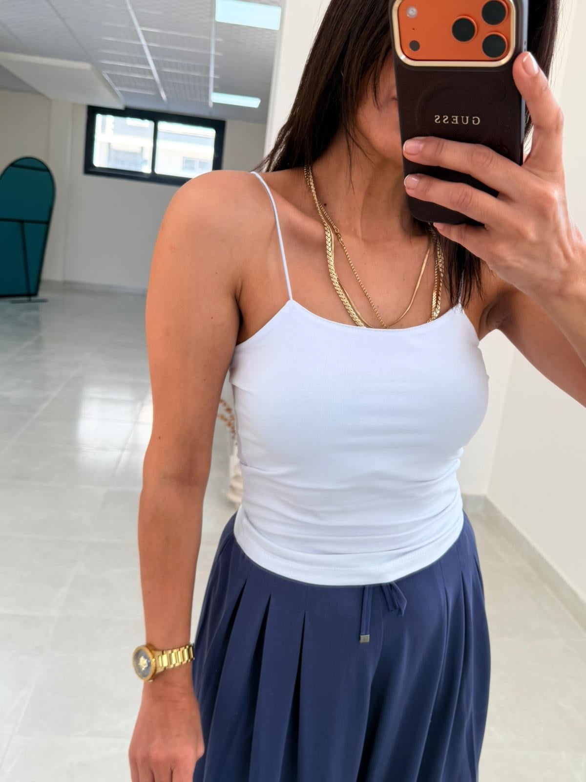 Lastik Askılı Atlet Beyaz