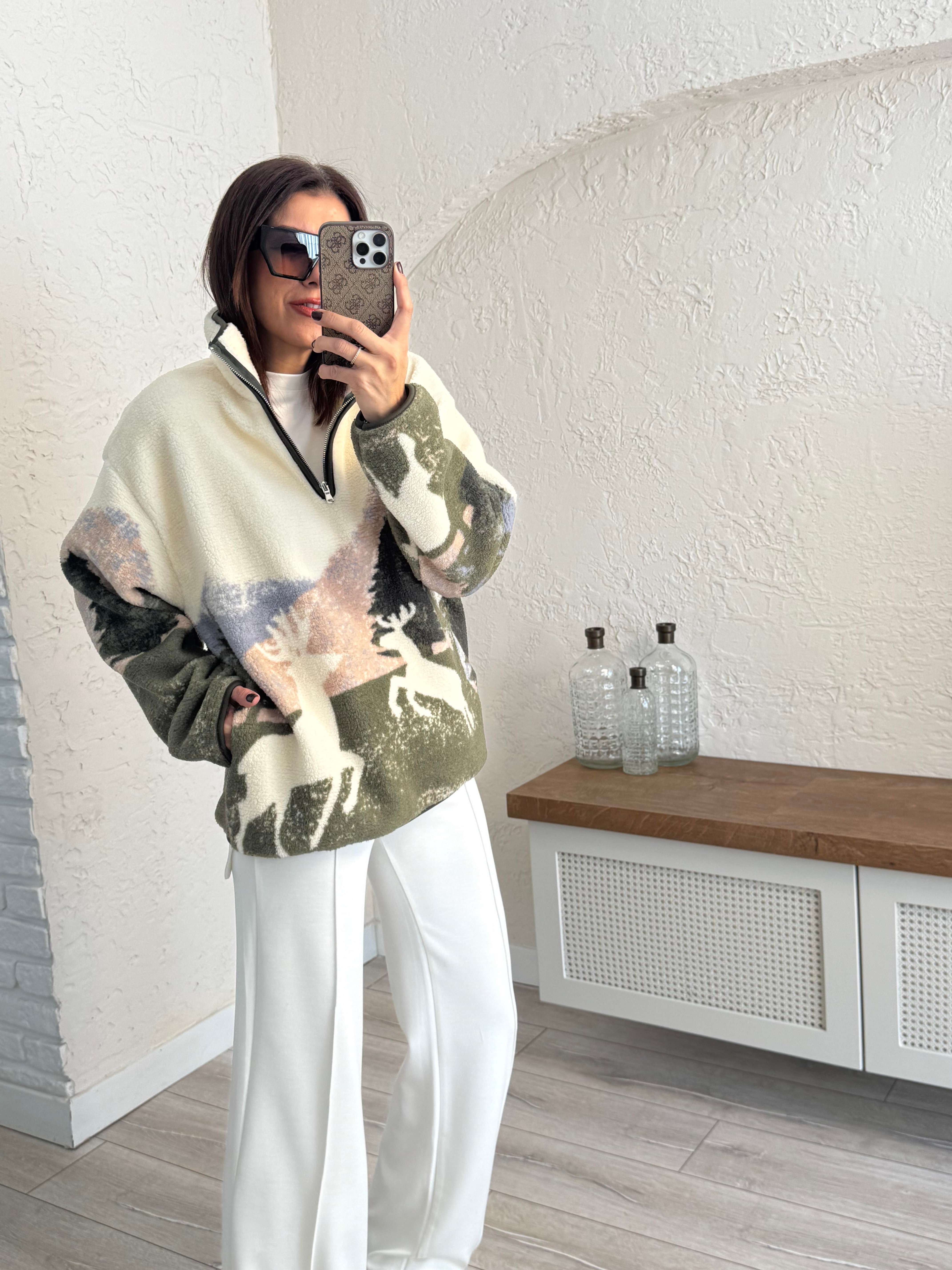 Oysh Model Geyikli Polar Sweat