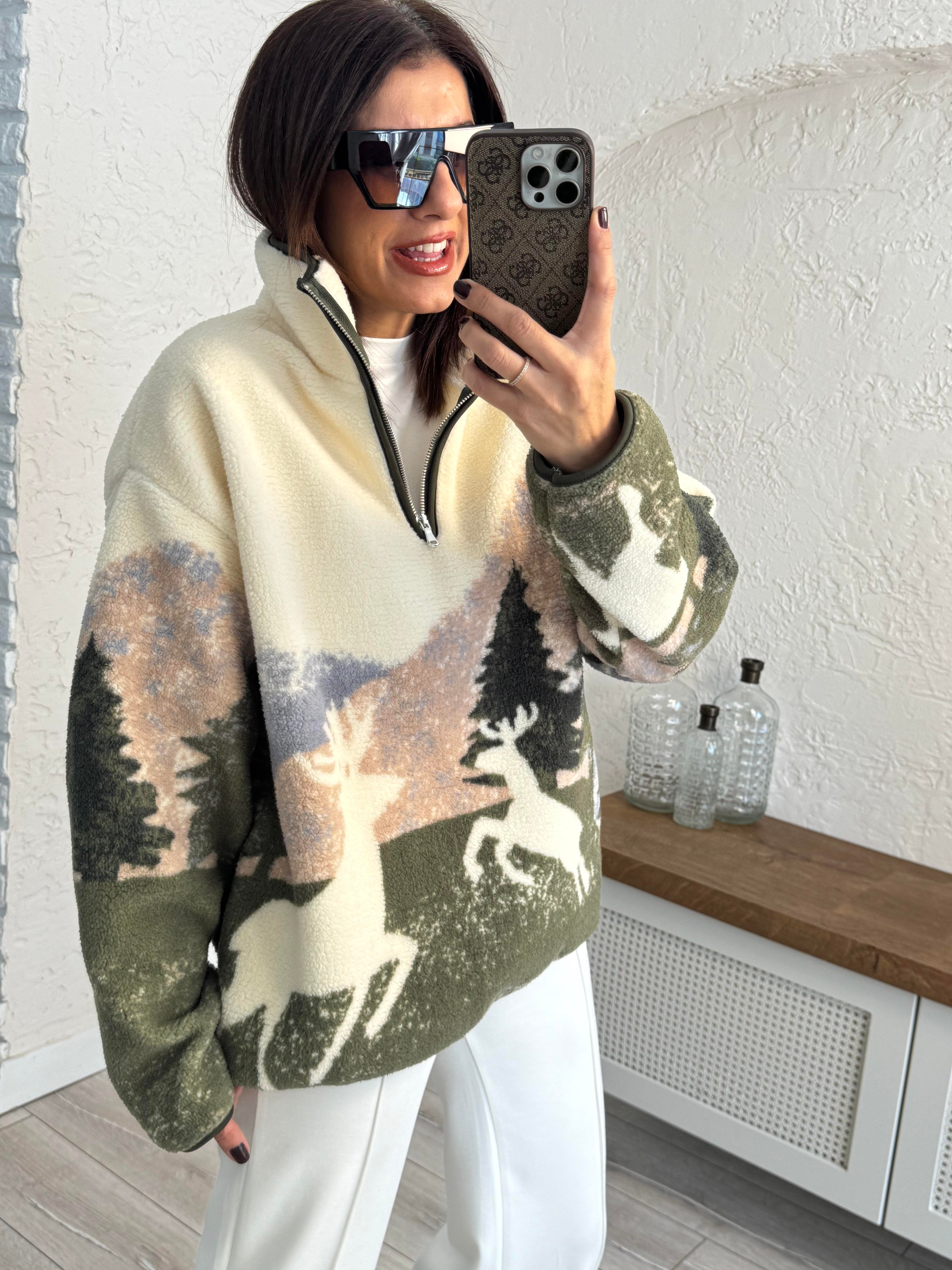 Oysh Model Geyikli Polar Sweat