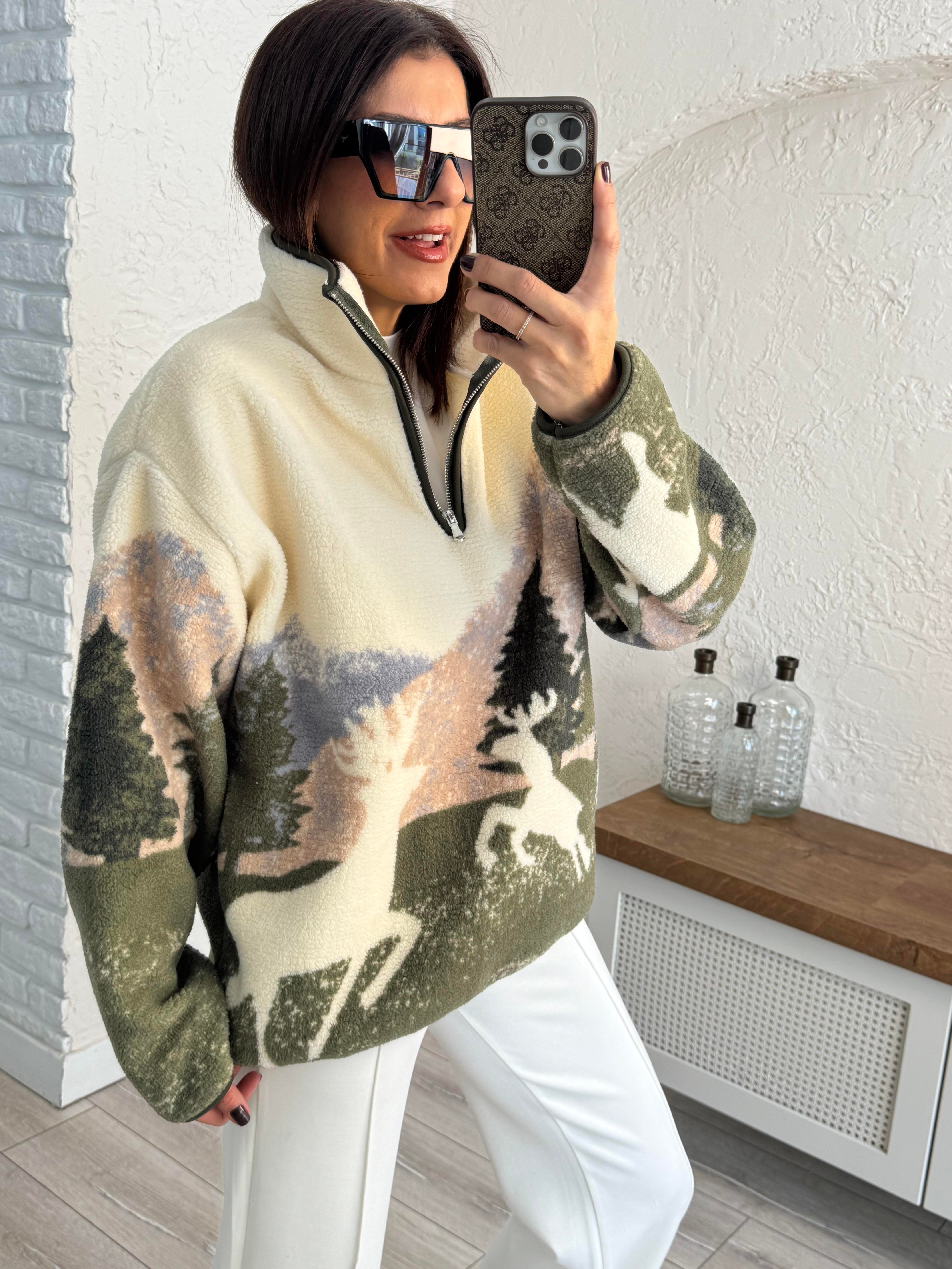 Oysh Model Geyikli Polar Sweat