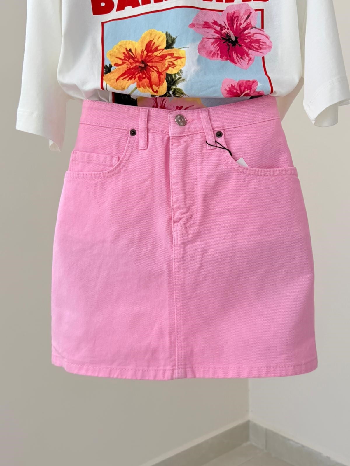 Pembe Jean Etek