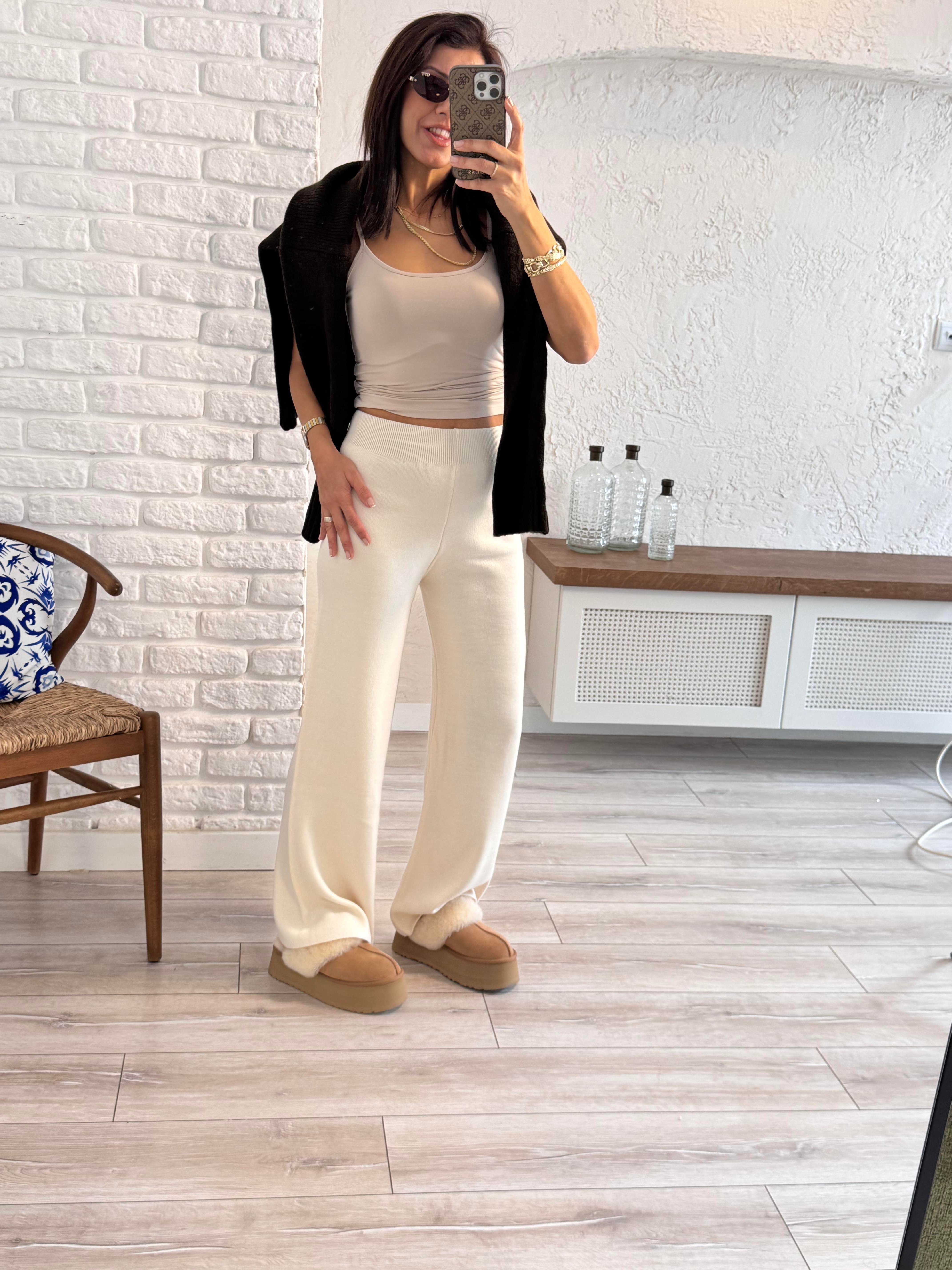 Triko Pantolon Krem