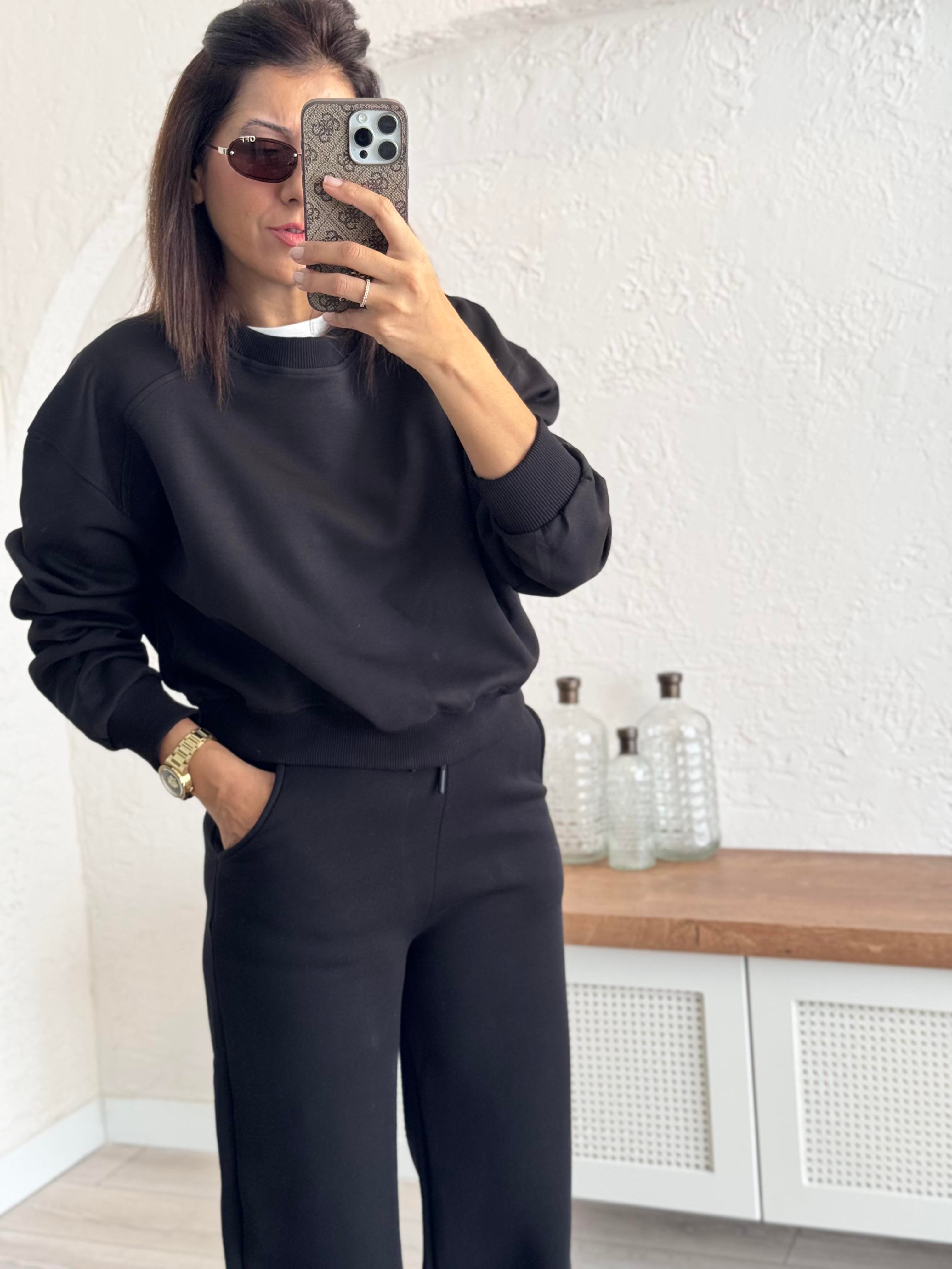 Üç İplik Şardonsuz Bomber Sweat