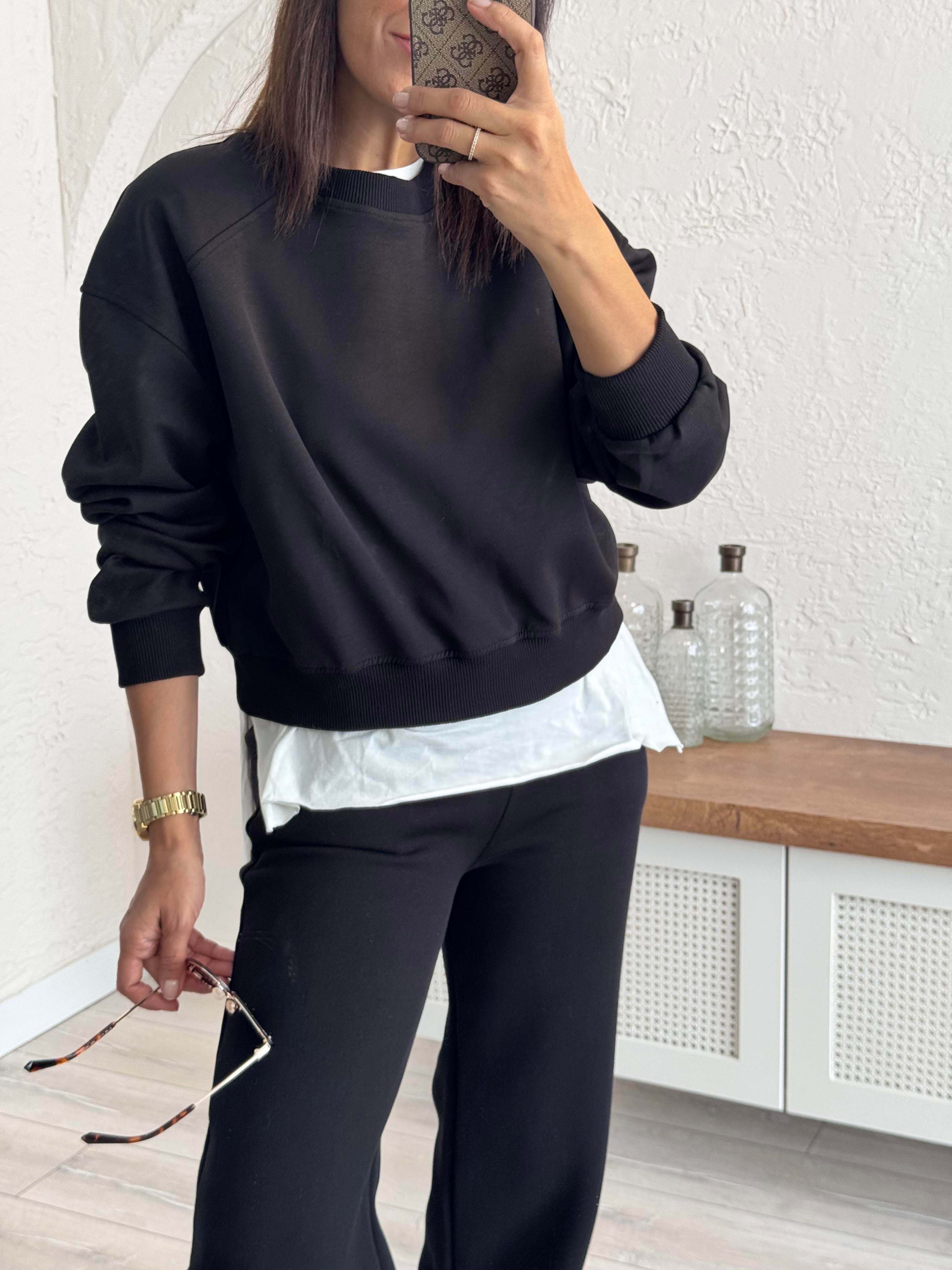 Üç İplik Şardonsuz Bomber Sweat