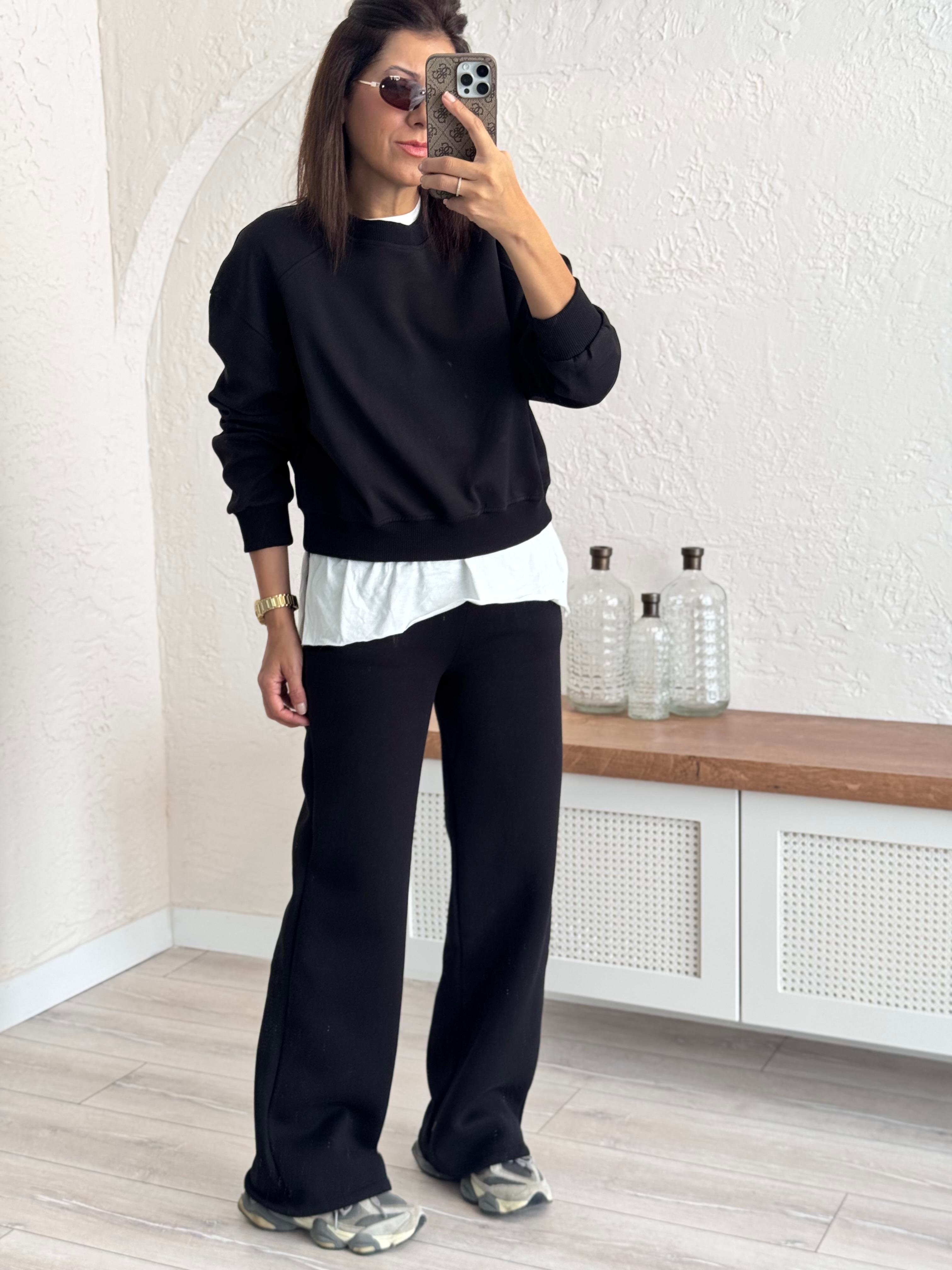 Üç İplik Şardonsuz Bomber Sweat