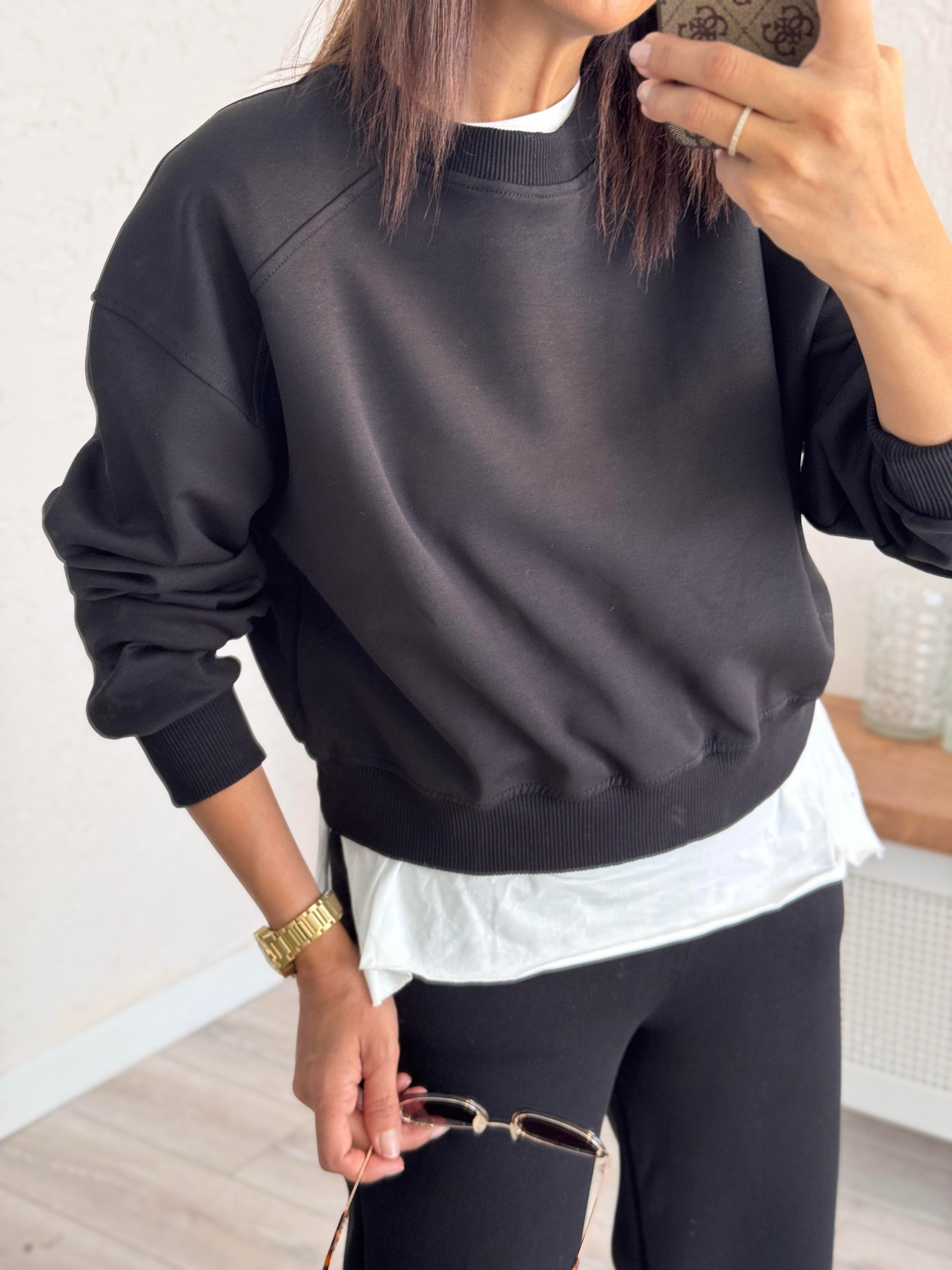 Üç İplik Şardonsuz Bomber Sweat