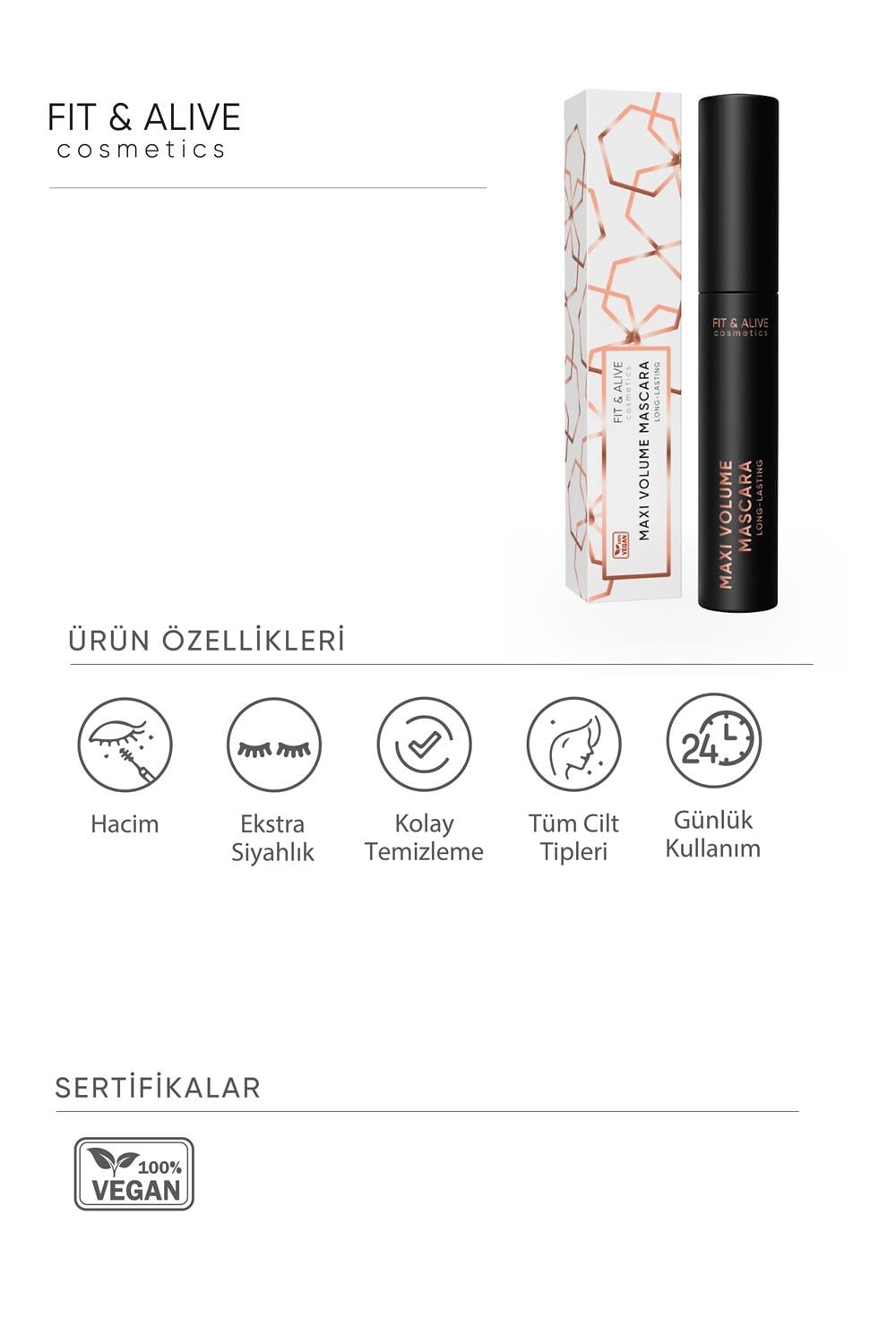 Fitalive Maxi Volume Mascara Ultra Hacim Veren Maskara