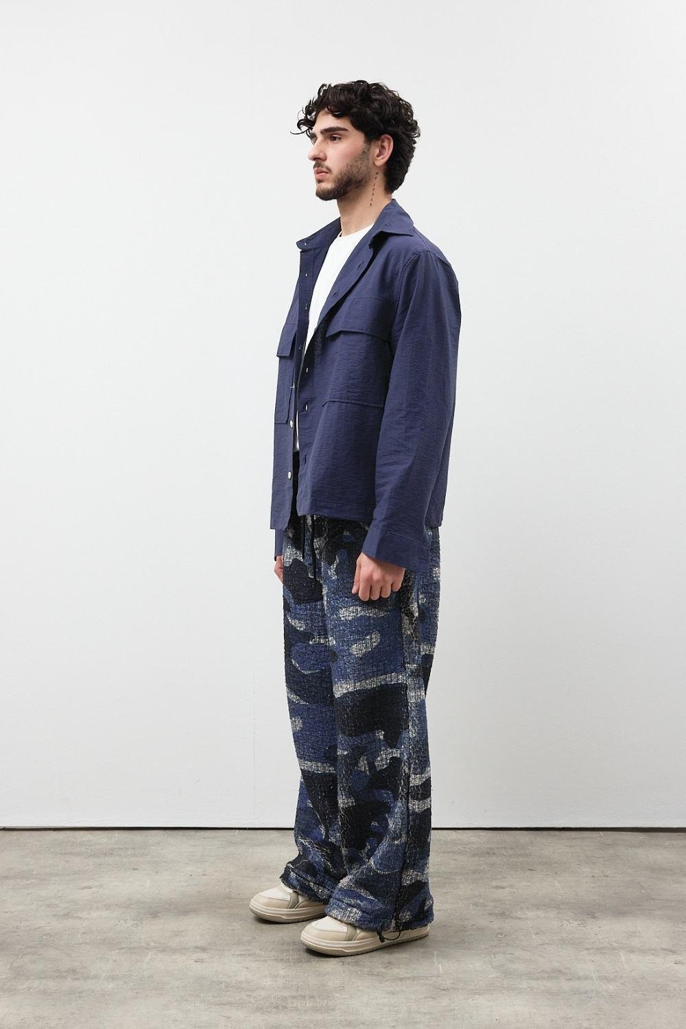 Ayarlanabilir Paça Desenli Baggy Eşofman Alt 001