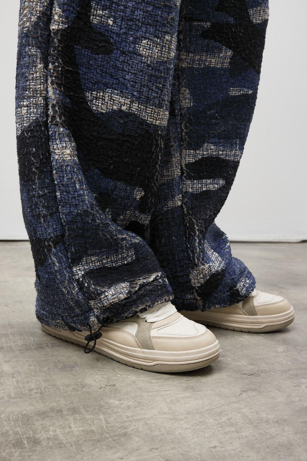 Ayarlanabilir Paça Desenli Baggy Eşofman Alt 001