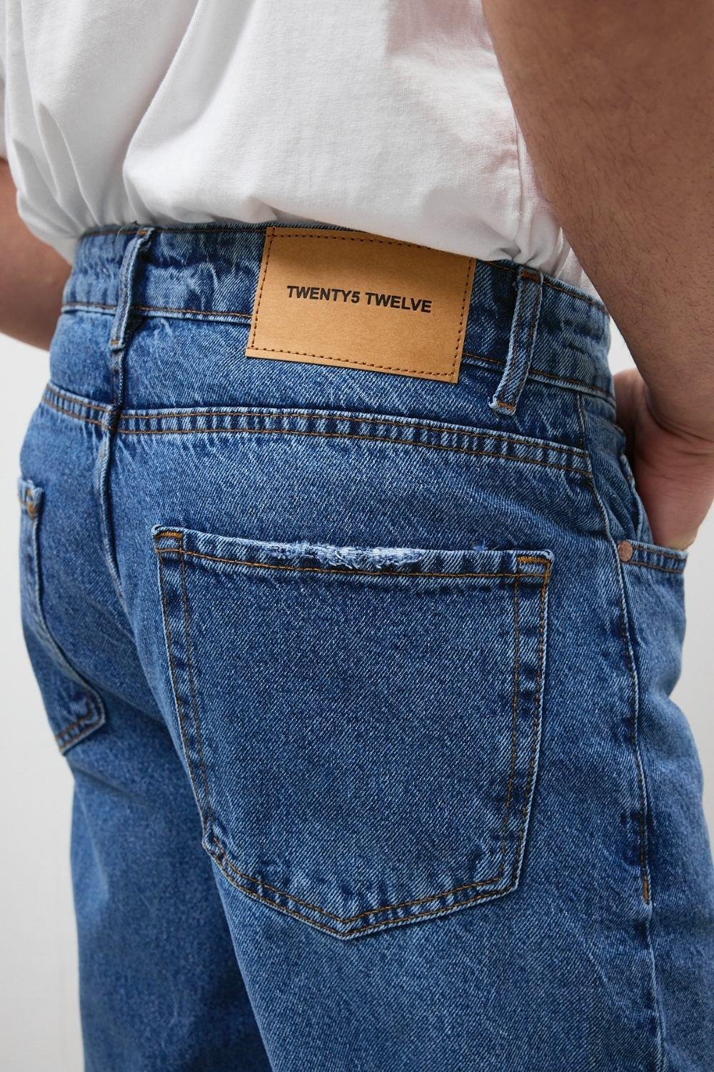 Baggy Koyu Mavi Kot Pantolon