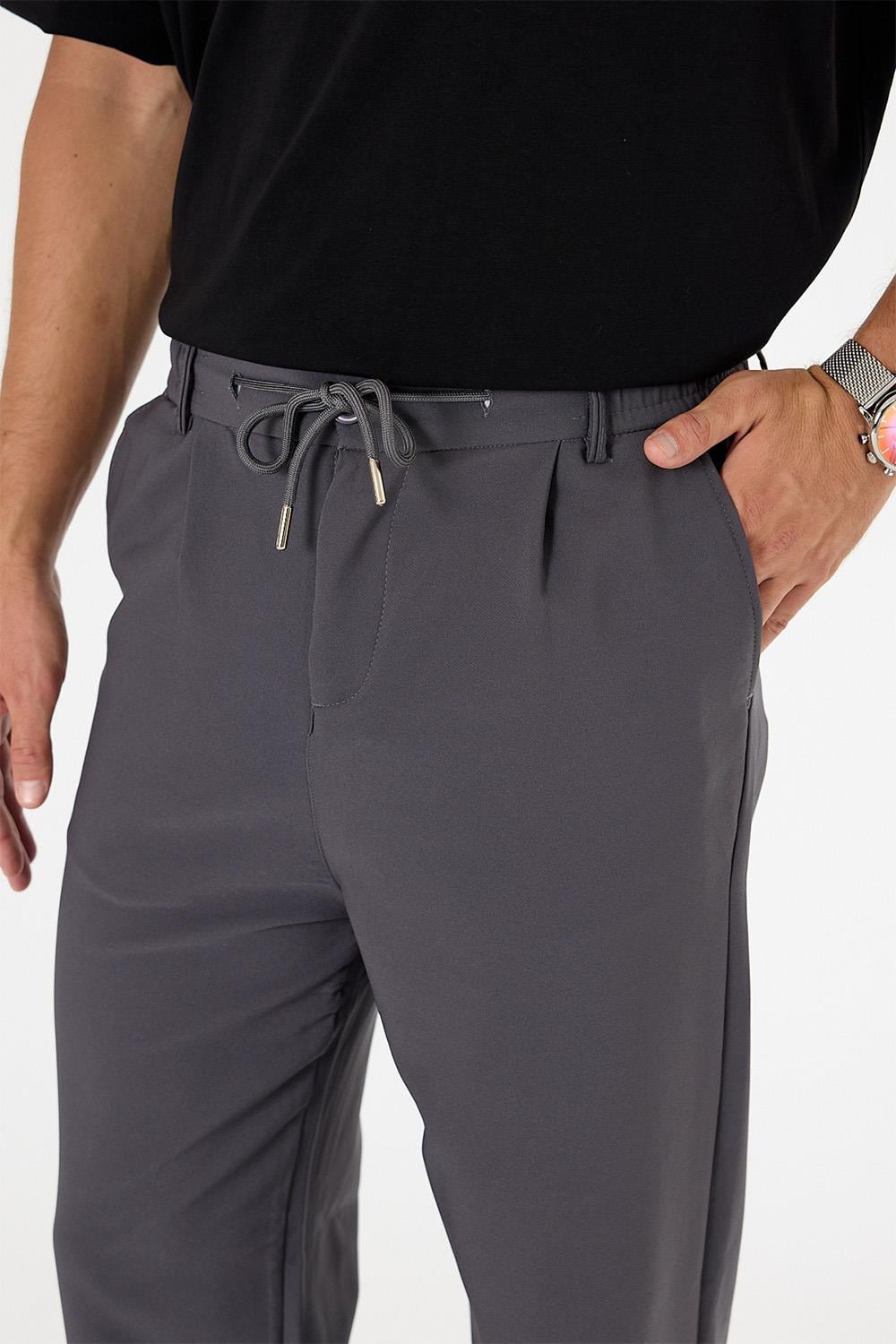 Erkek Antrasit Baggy Pantolon